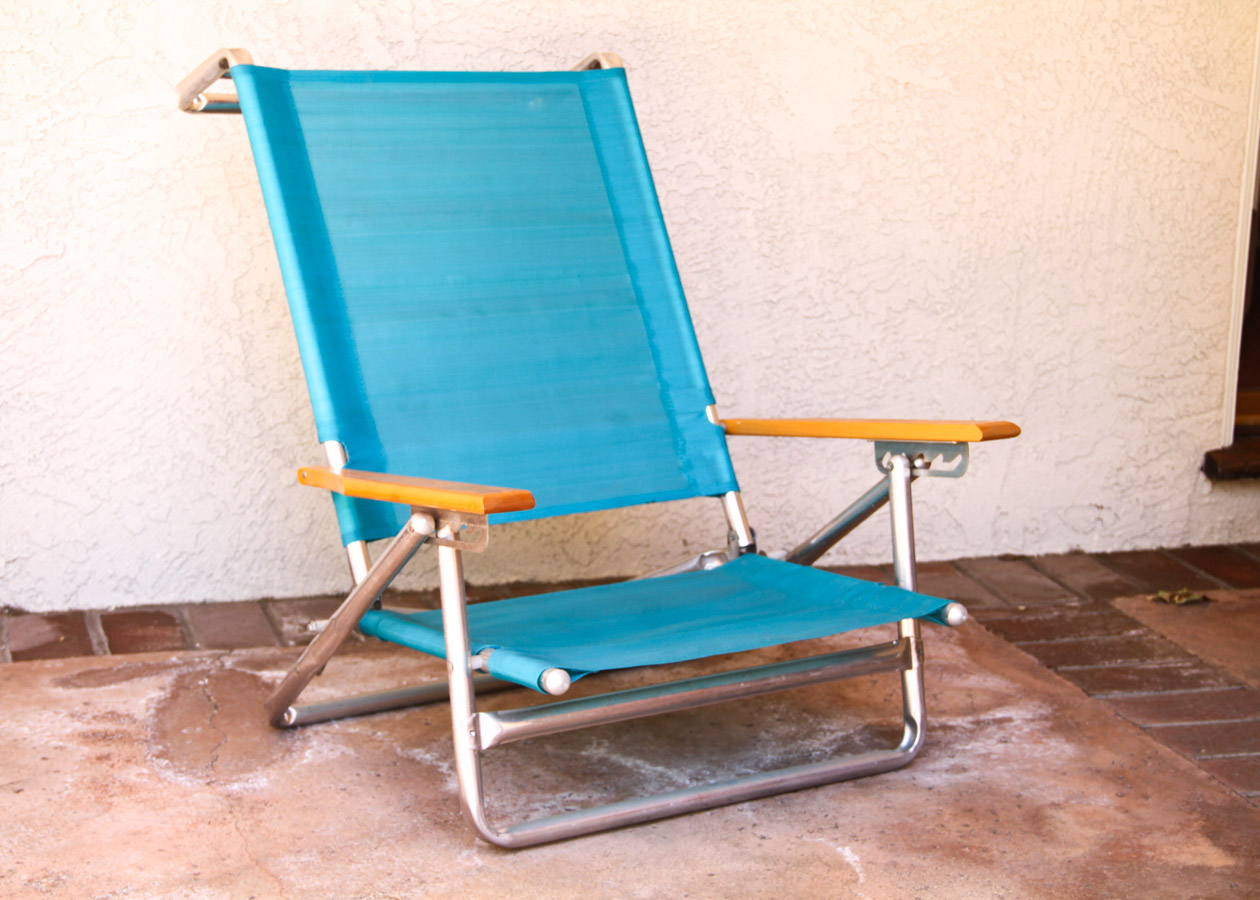 Pair of Vintage Wooden Beach Chairs