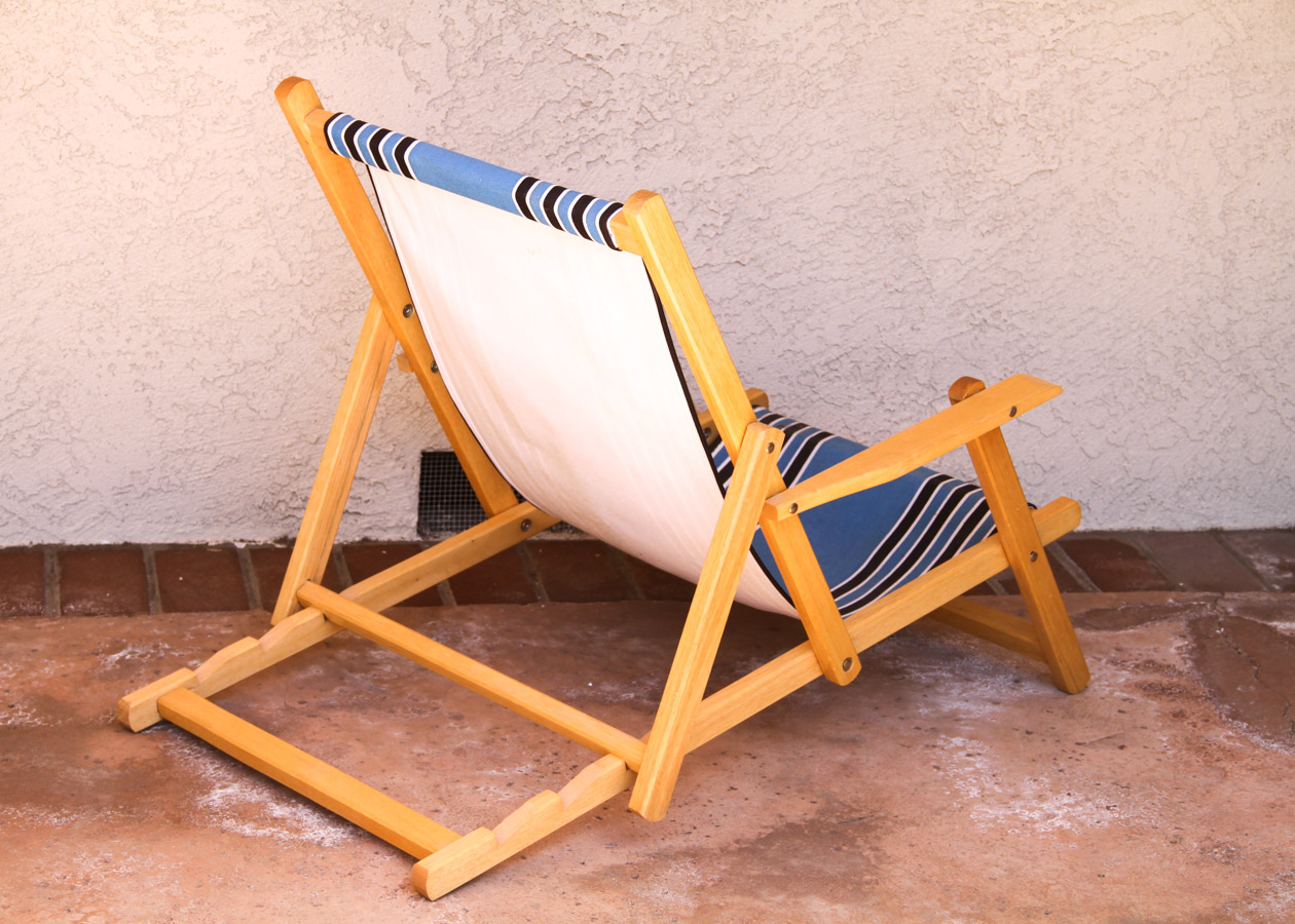 Pair of Vintage Wooden Beach Chairs