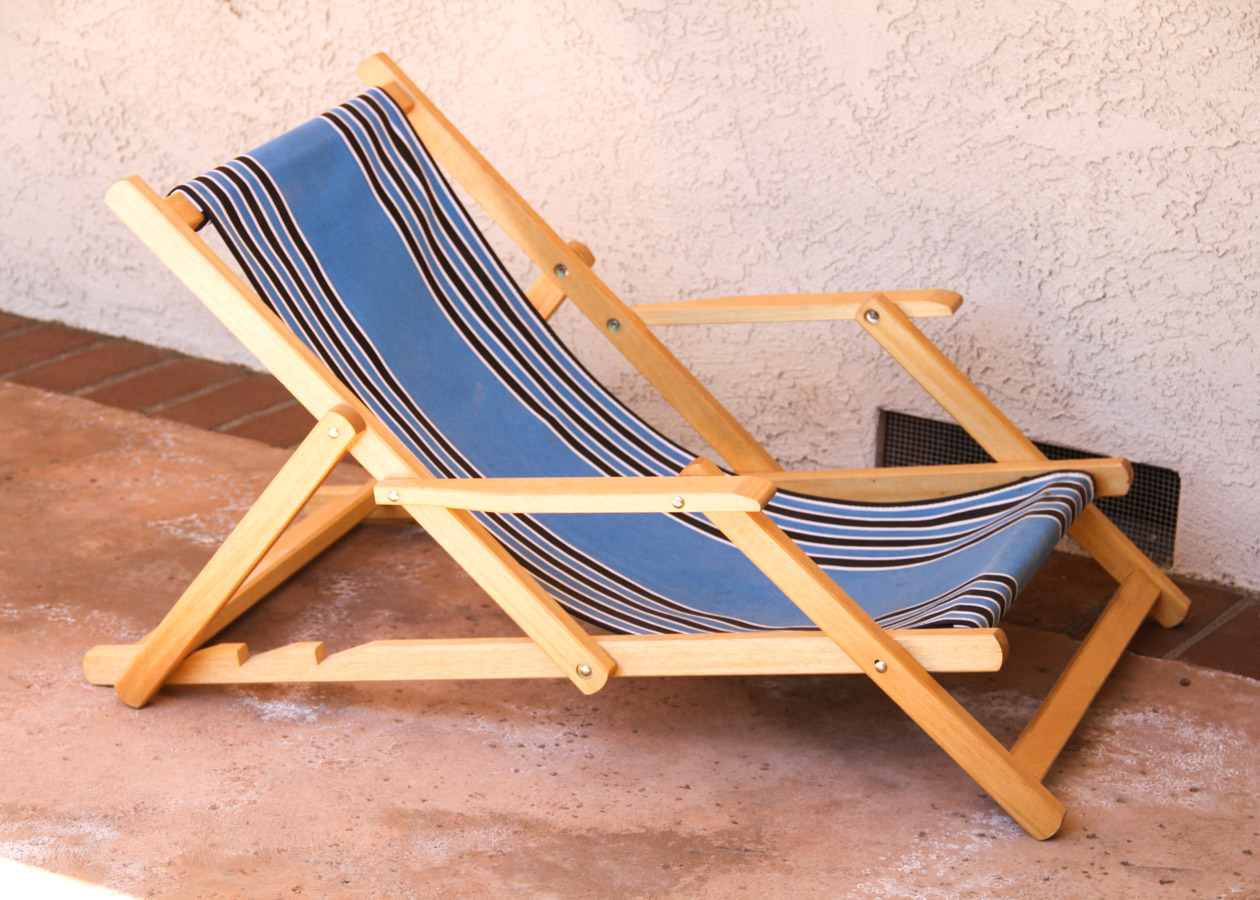 Pair of Vintage Wooden Beach Chairs