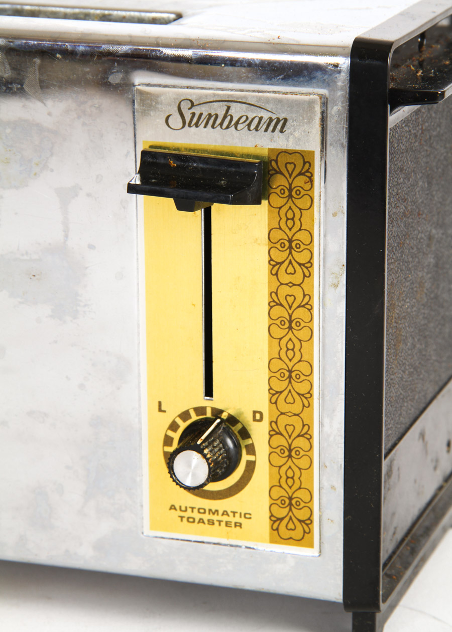 Vintage Chrome Toaster and Iron