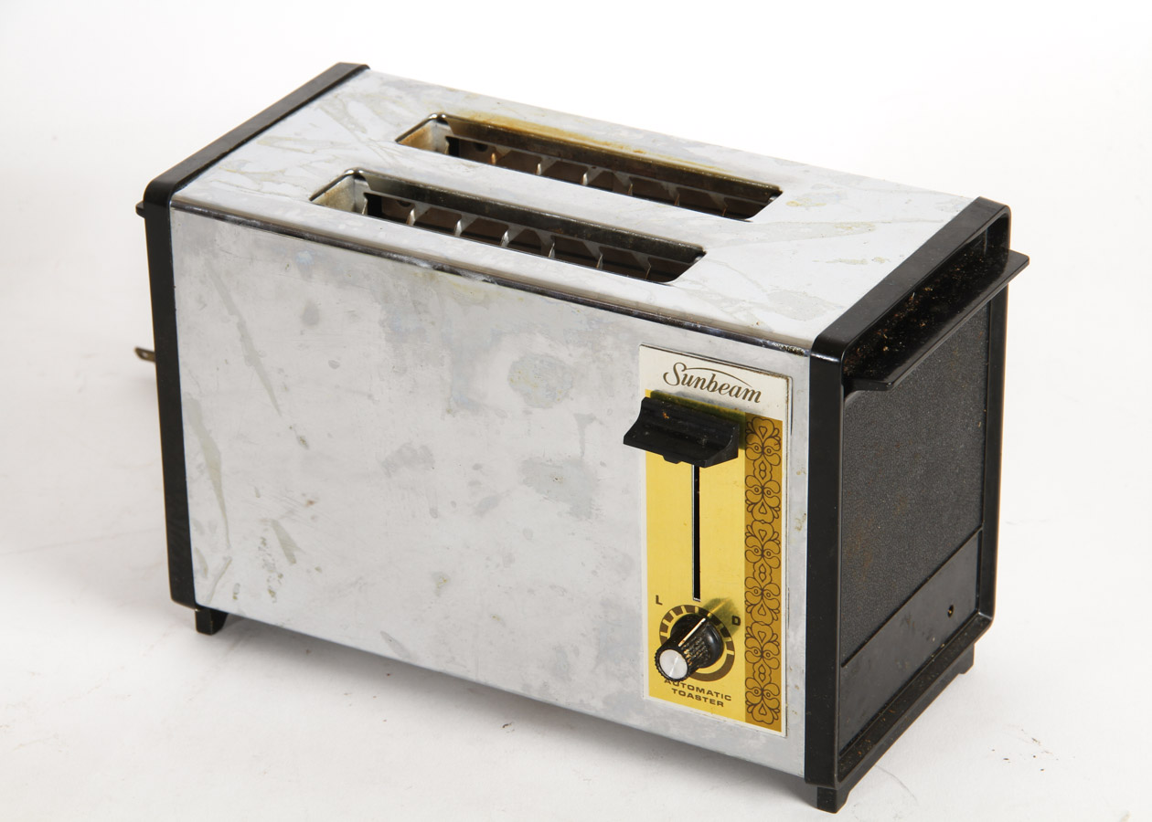 Vintage Chrome Toaster and Iron