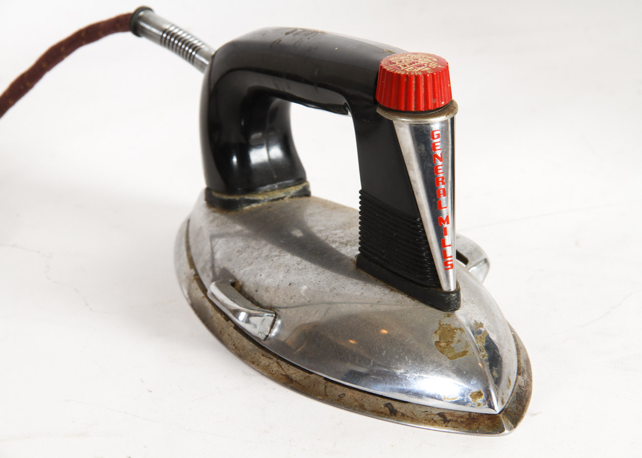 Vintage Chrome Toaster and Iron