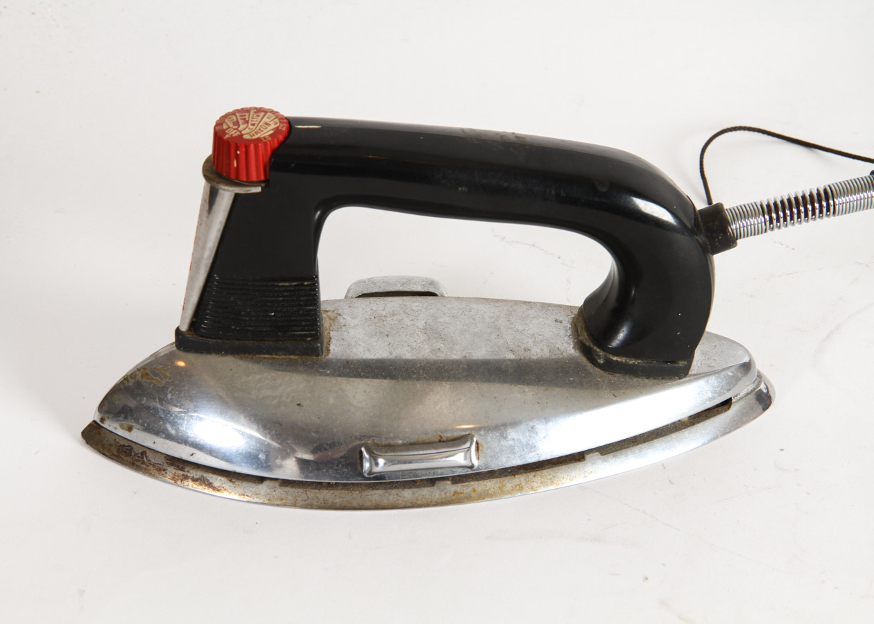 Vintage Chrome Toaster and Iron