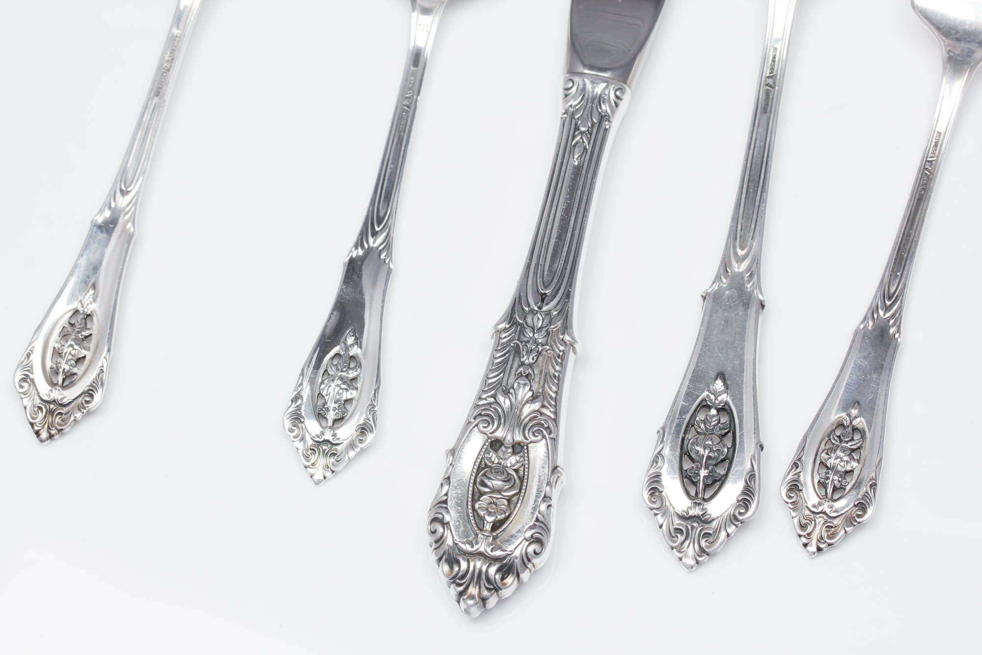 Wallace Sterling Silver "Rose Point" Flatware