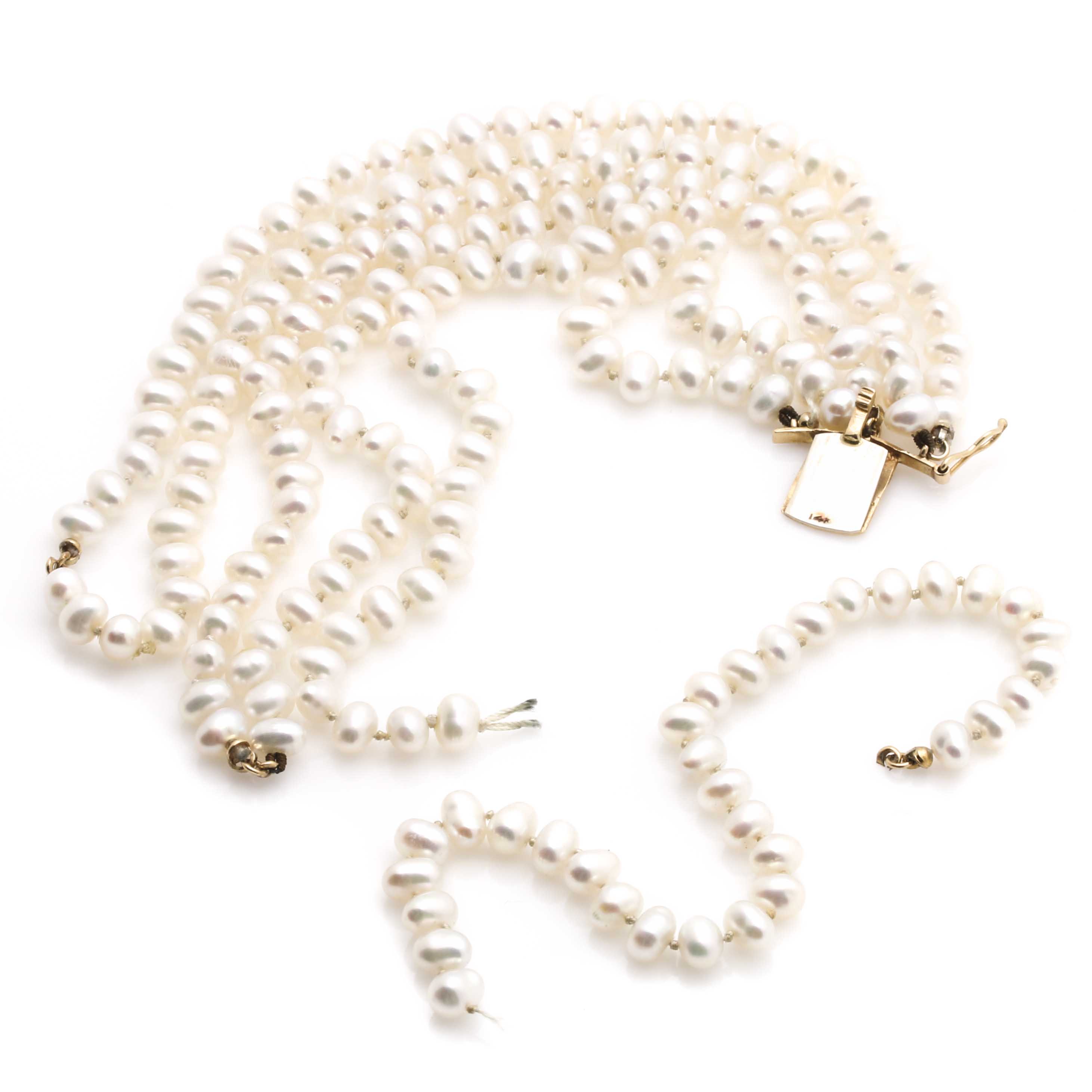 14K Yellow Gold and Pearl Scrap