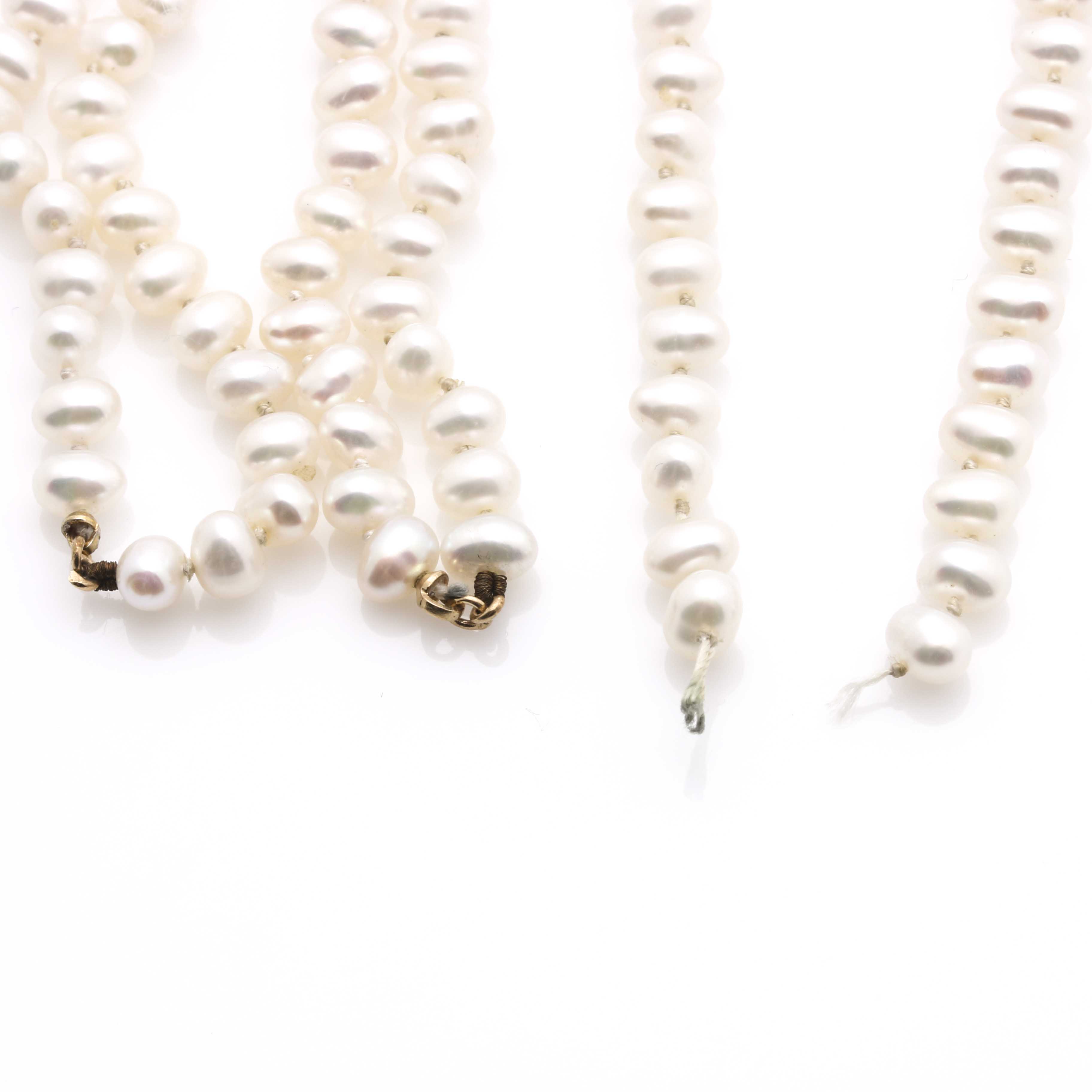 14K Yellow Gold and Pearl Scrap