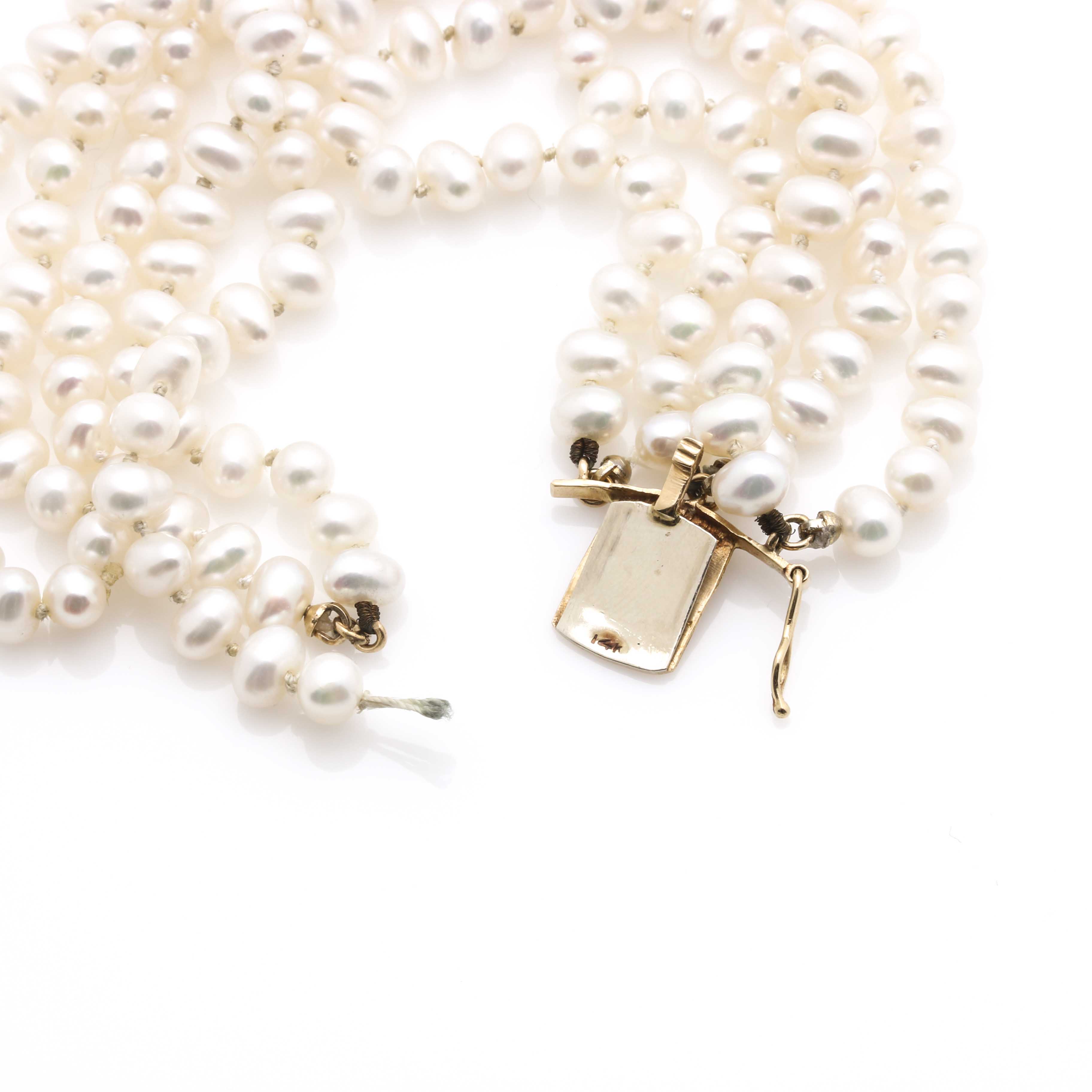 14K Yellow Gold and Pearl Scrap