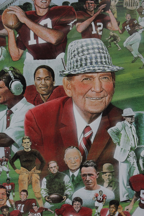 Paul Miller Framed Offset Lithograph "The 'Bama Legend"