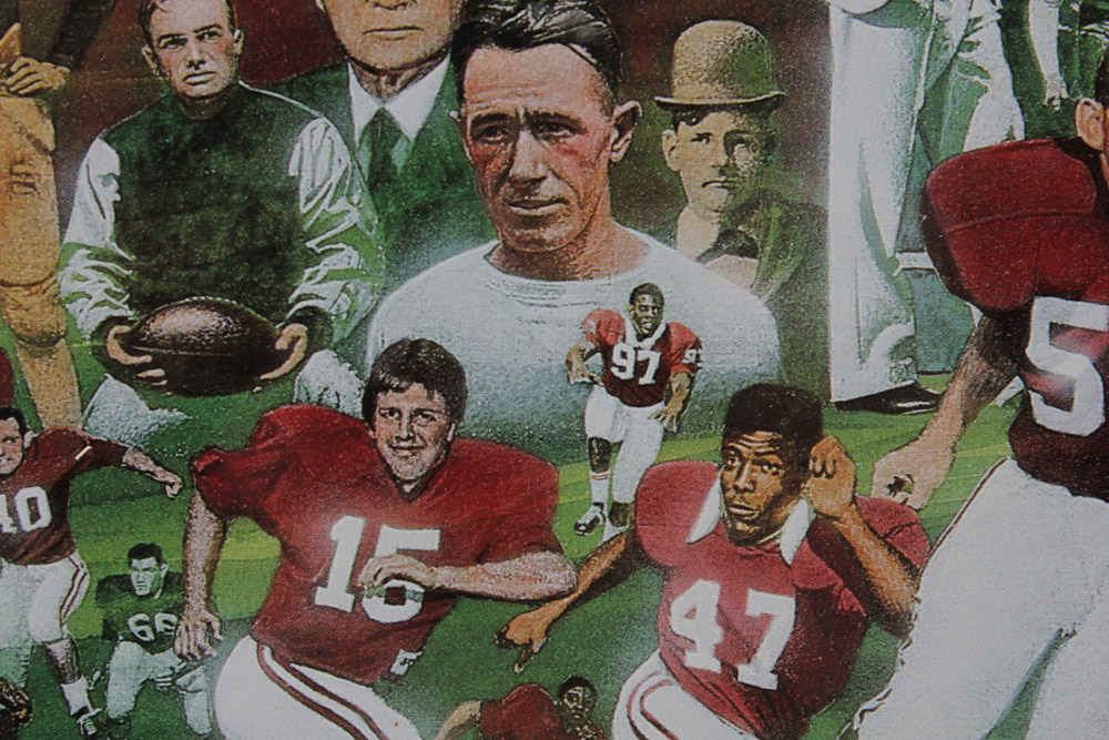 Paul Miller Framed Offset Lithograph "The 'Bama Legend"