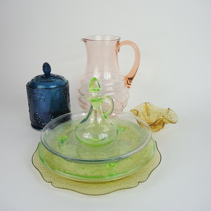 Vintage and Depression Colored Glass