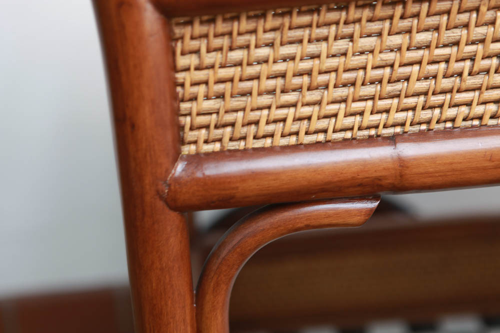 MacKenzie-Childs "Campaign" Rattan Bar Cart