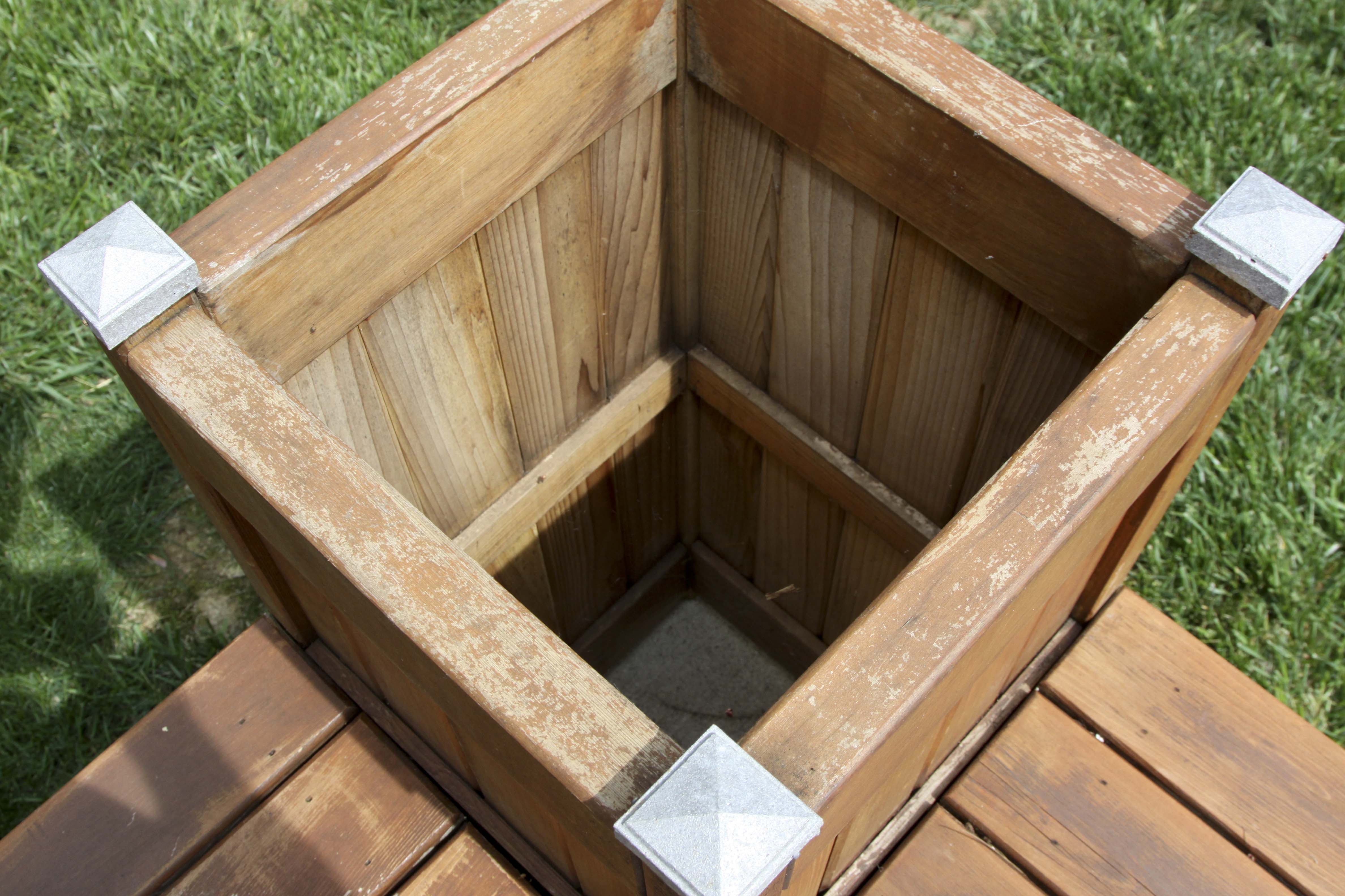 Wooden Planter Bench