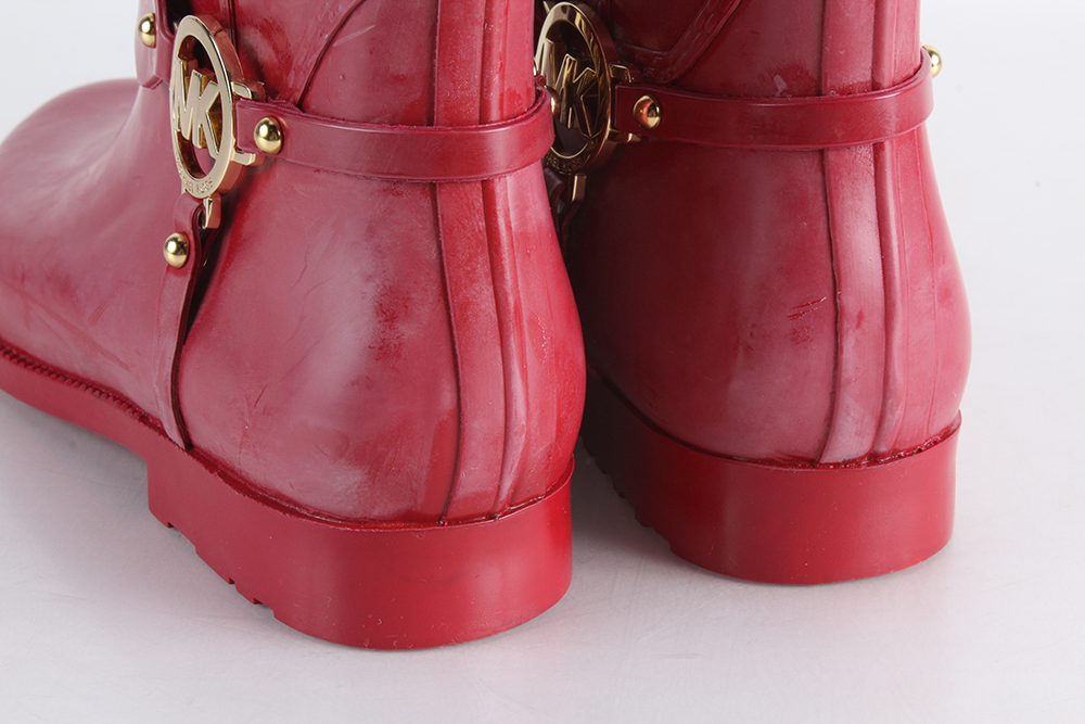 Michael Kors Women's Red Rubber Rain Boots