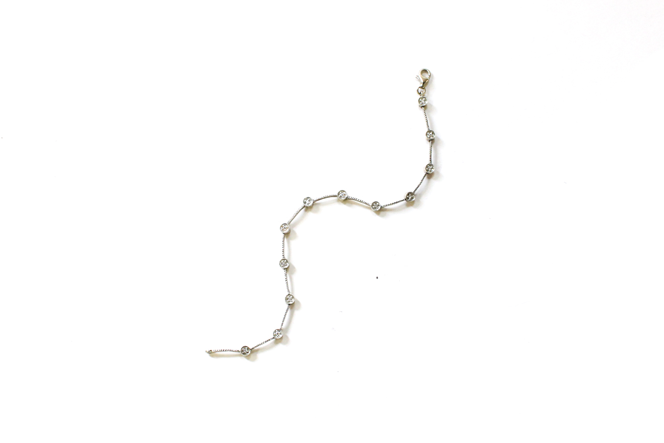 Sterling Silver And Cubic Zirconia Bracelet