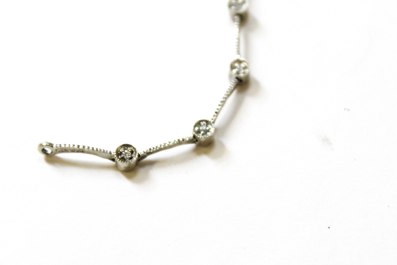 Sterling Silver And Cubic Zirconia Bracelet