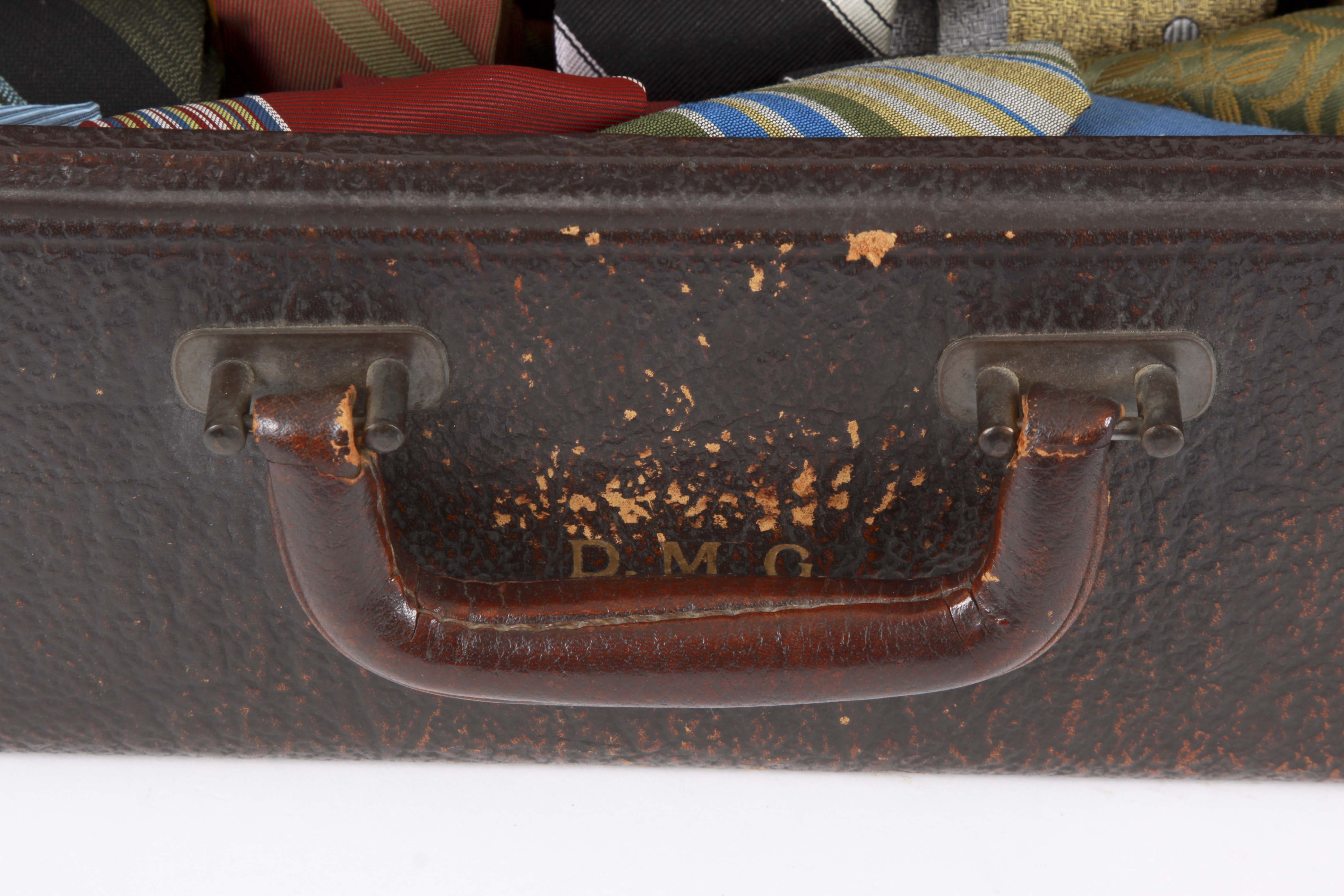 Vintage Suitcase and Tie Assortment