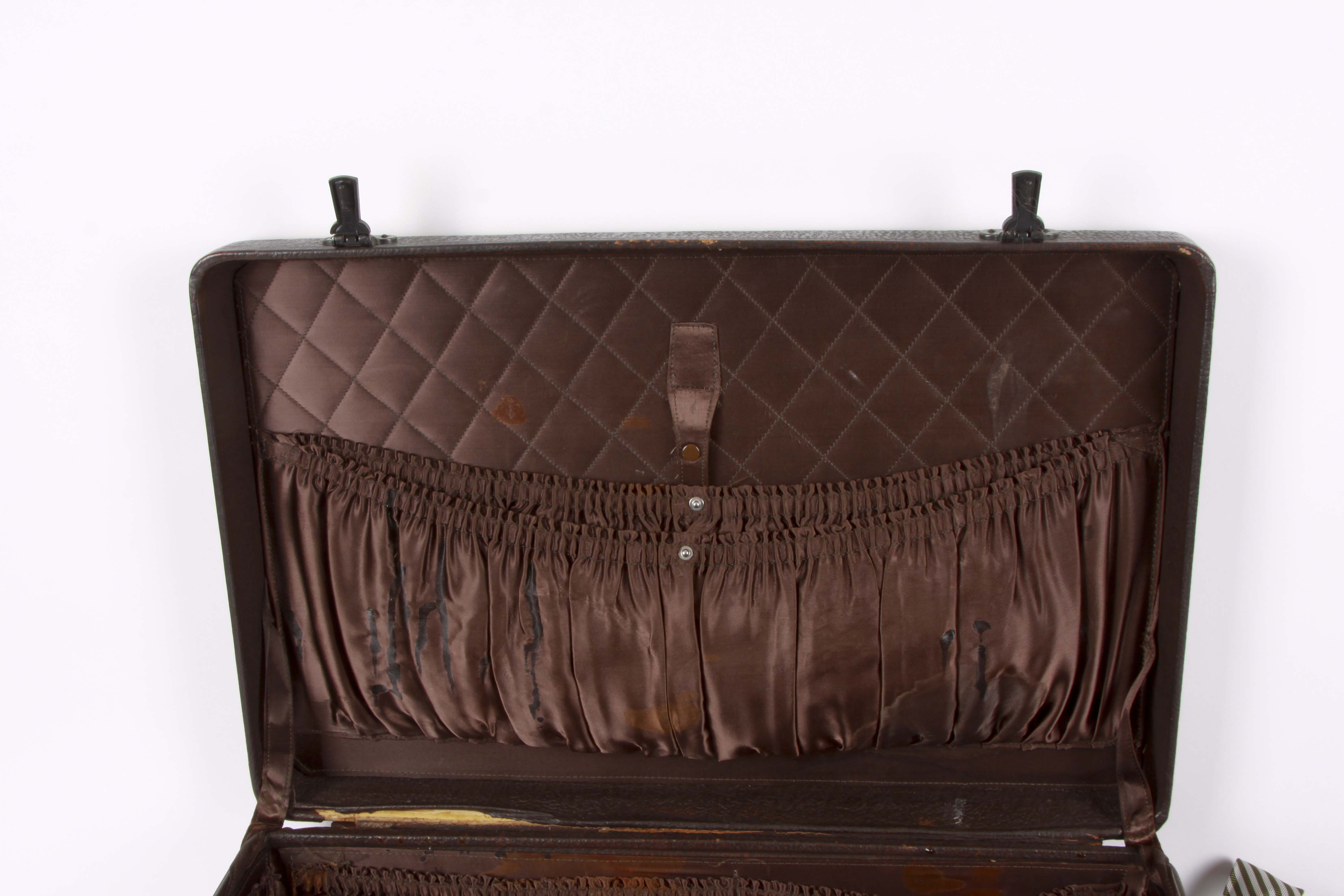 Vintage Suitcase and Tie Assortment