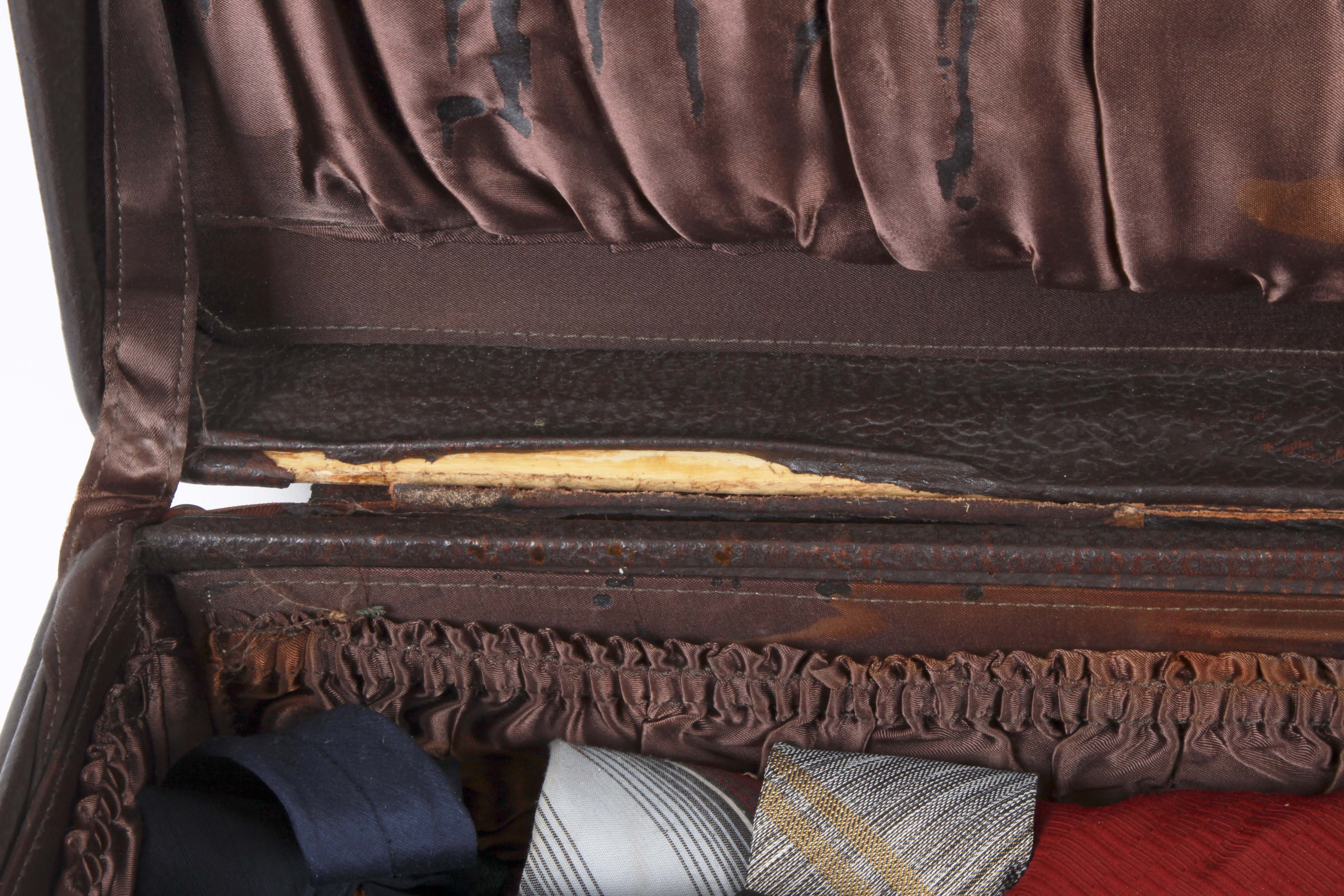 Vintage Suitcase and Tie Assortment