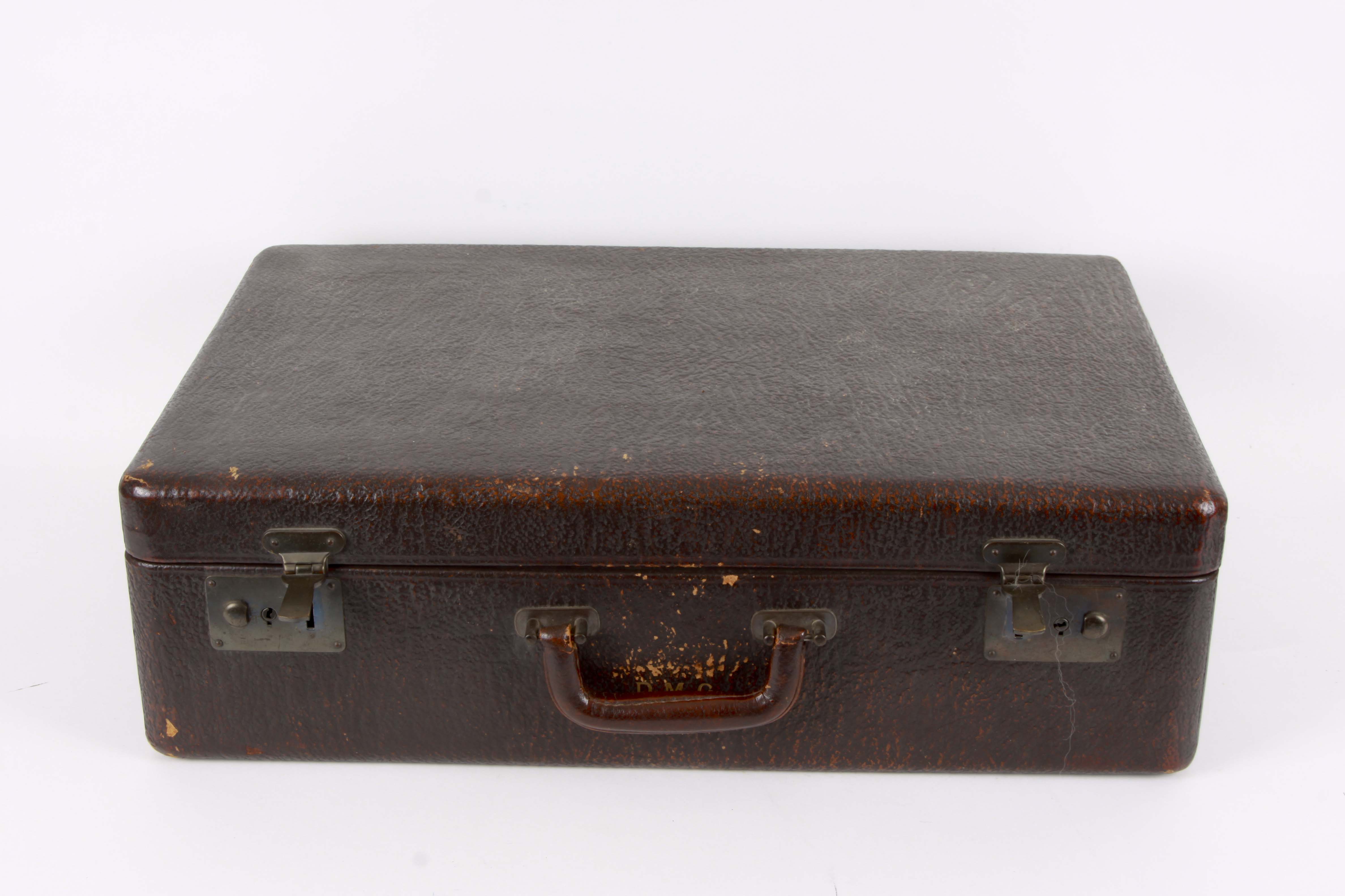 Vintage Suitcase and Tie Assortment