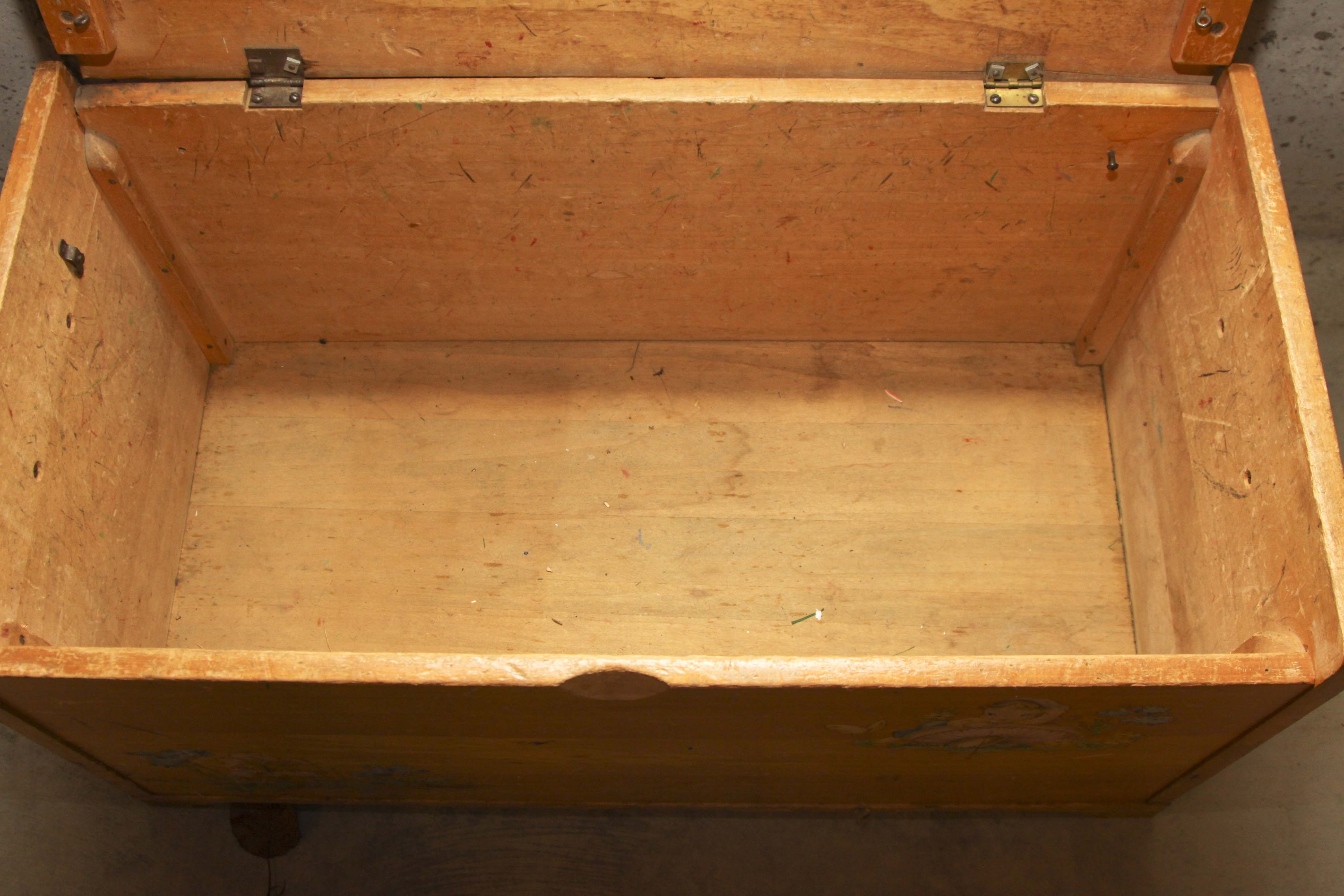 Vintage Wooden Toy Chest