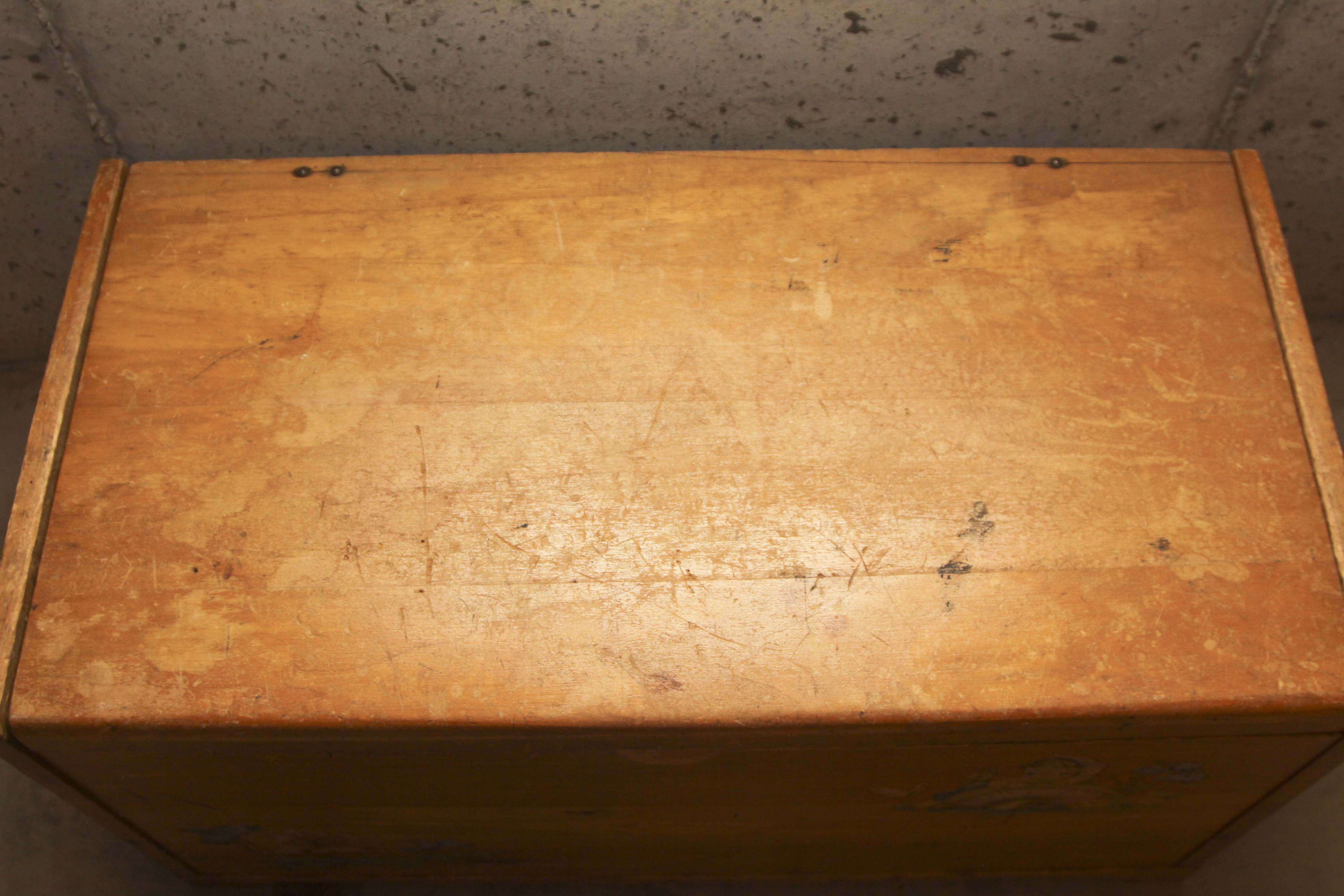 Vintage Wooden Toy Chest