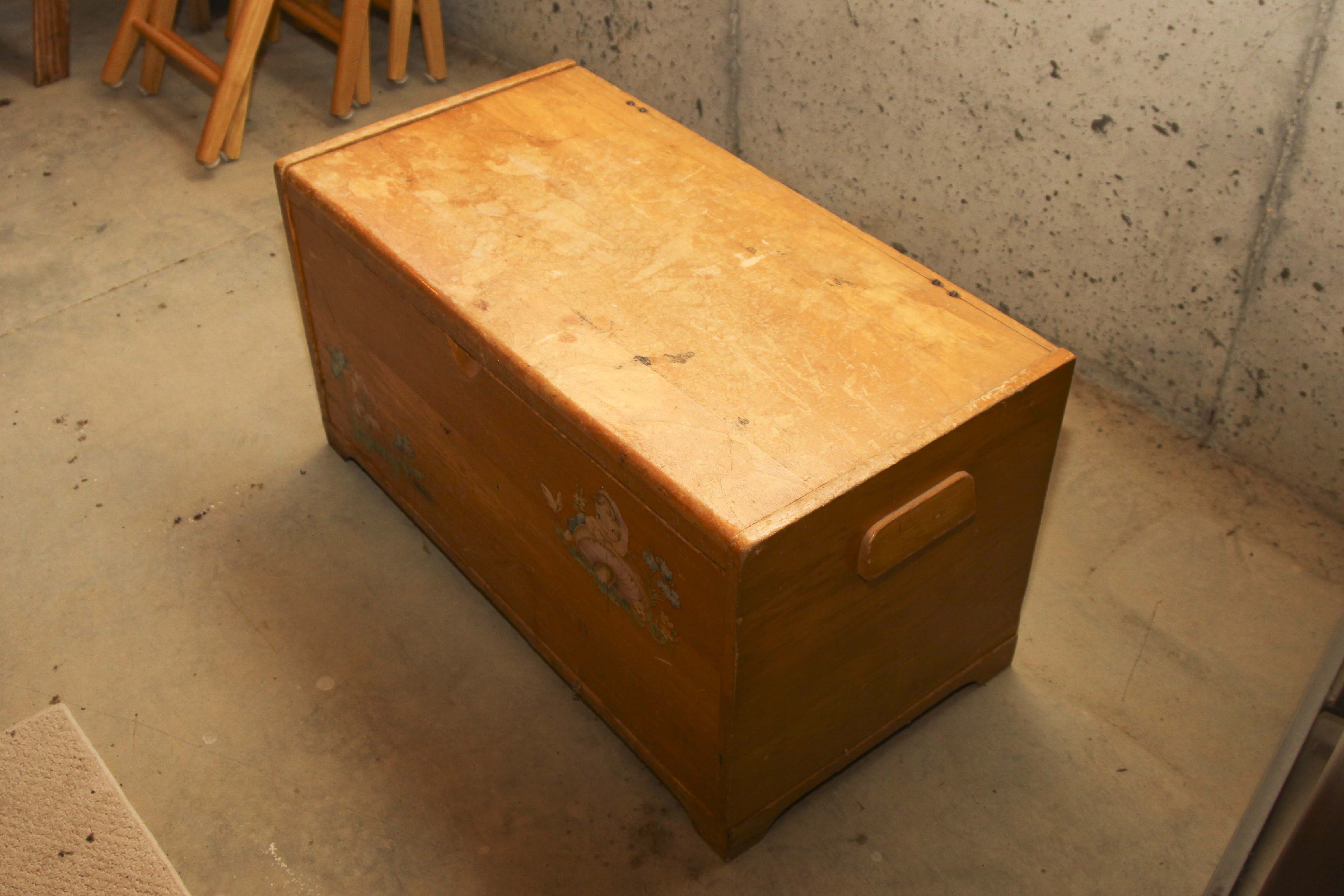 Vintage Wooden Toy Chest