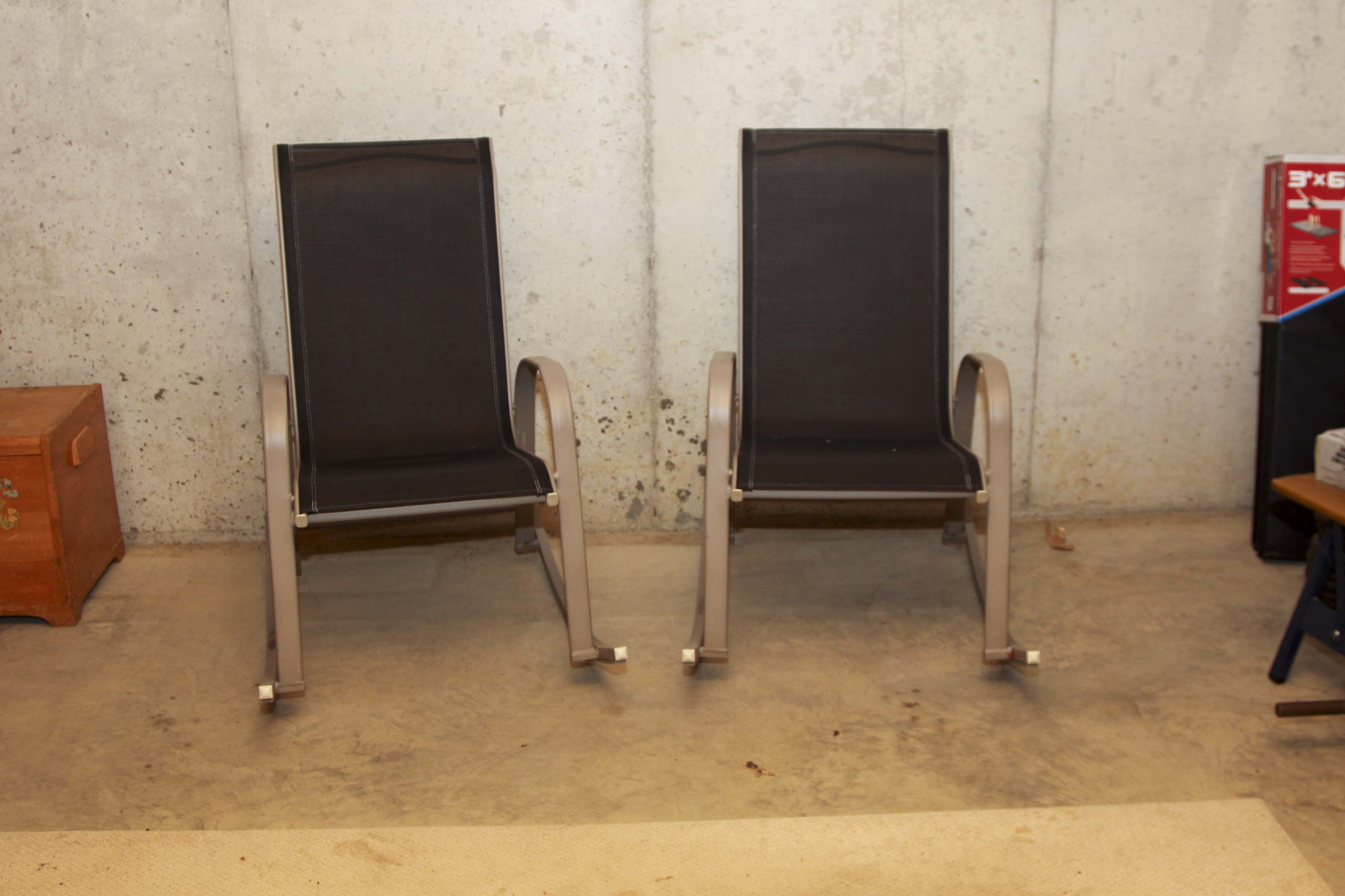 Pair of Outdoor Metal Rocking Chairs