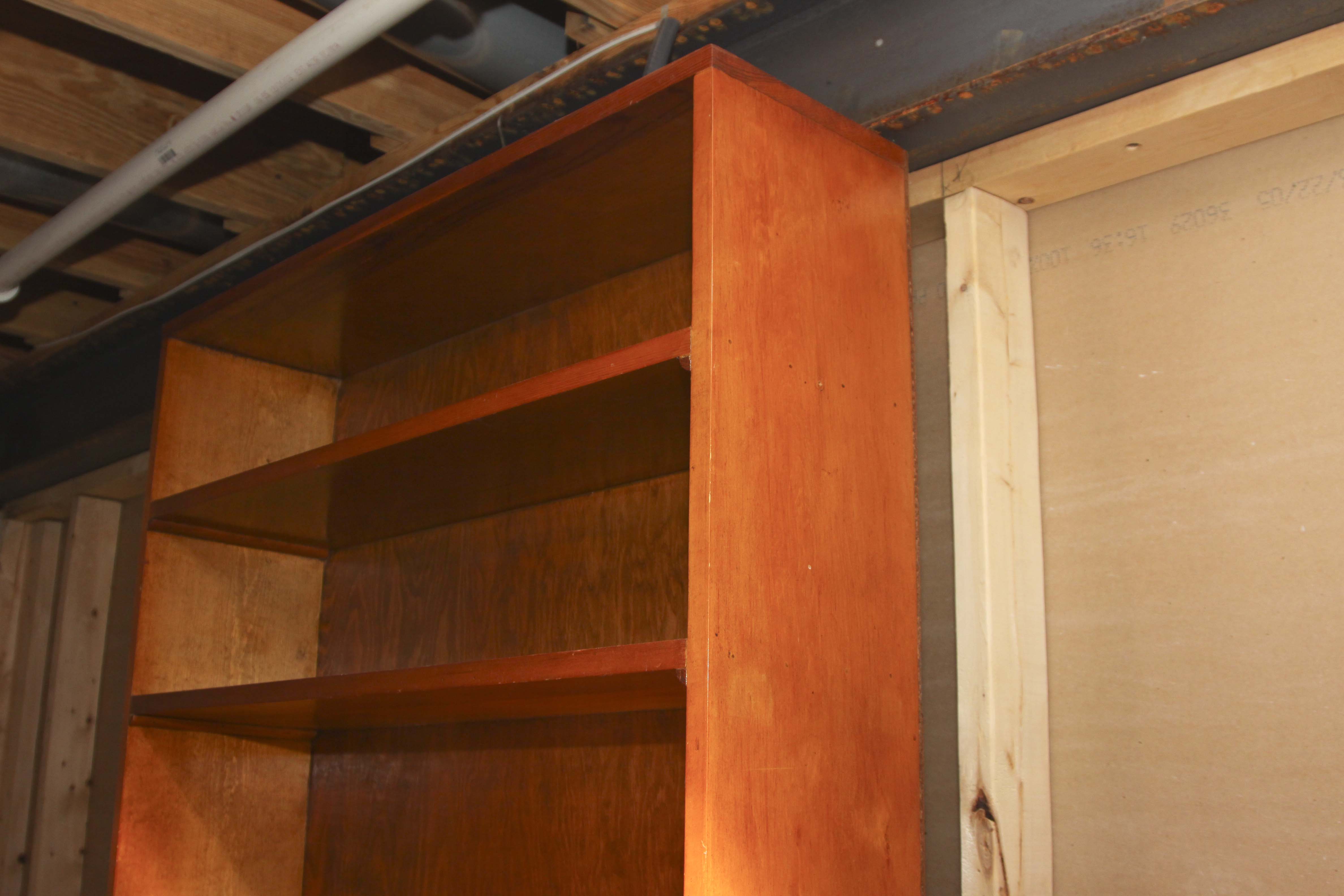 Wooden Shelving Unit With Frankenmuth Beer Sign