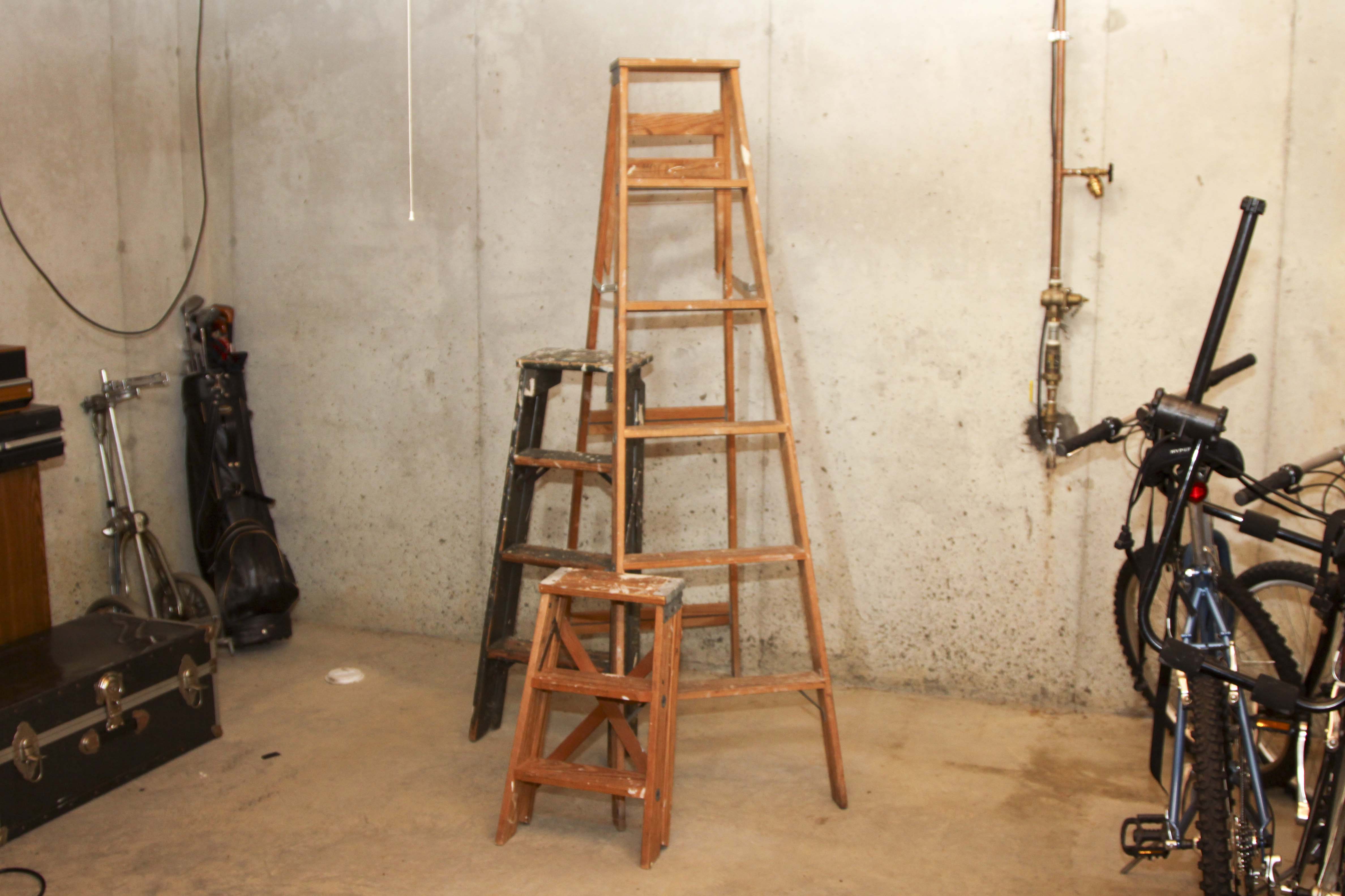 Group of Wooden Ladders