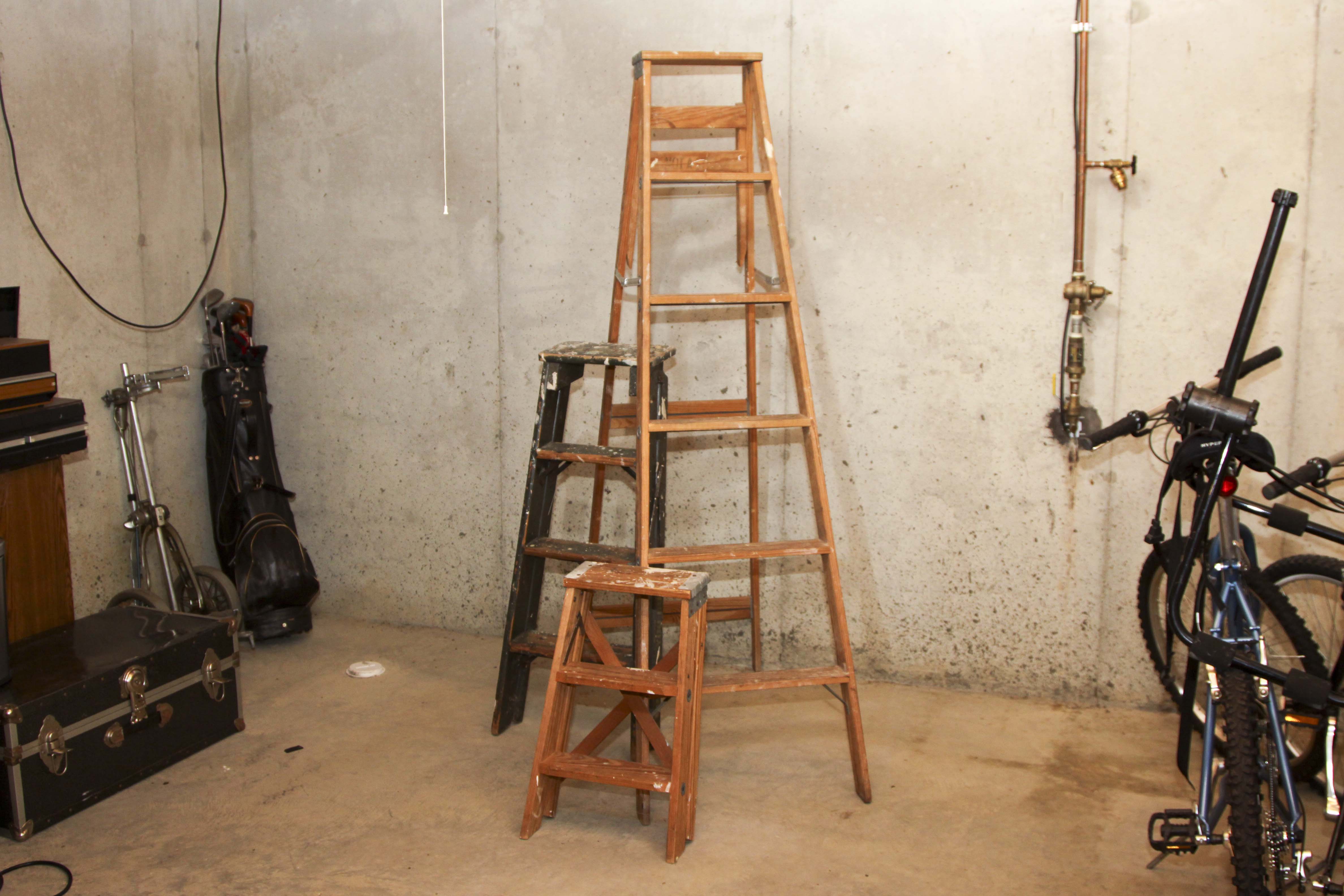 Group of Wooden Ladders