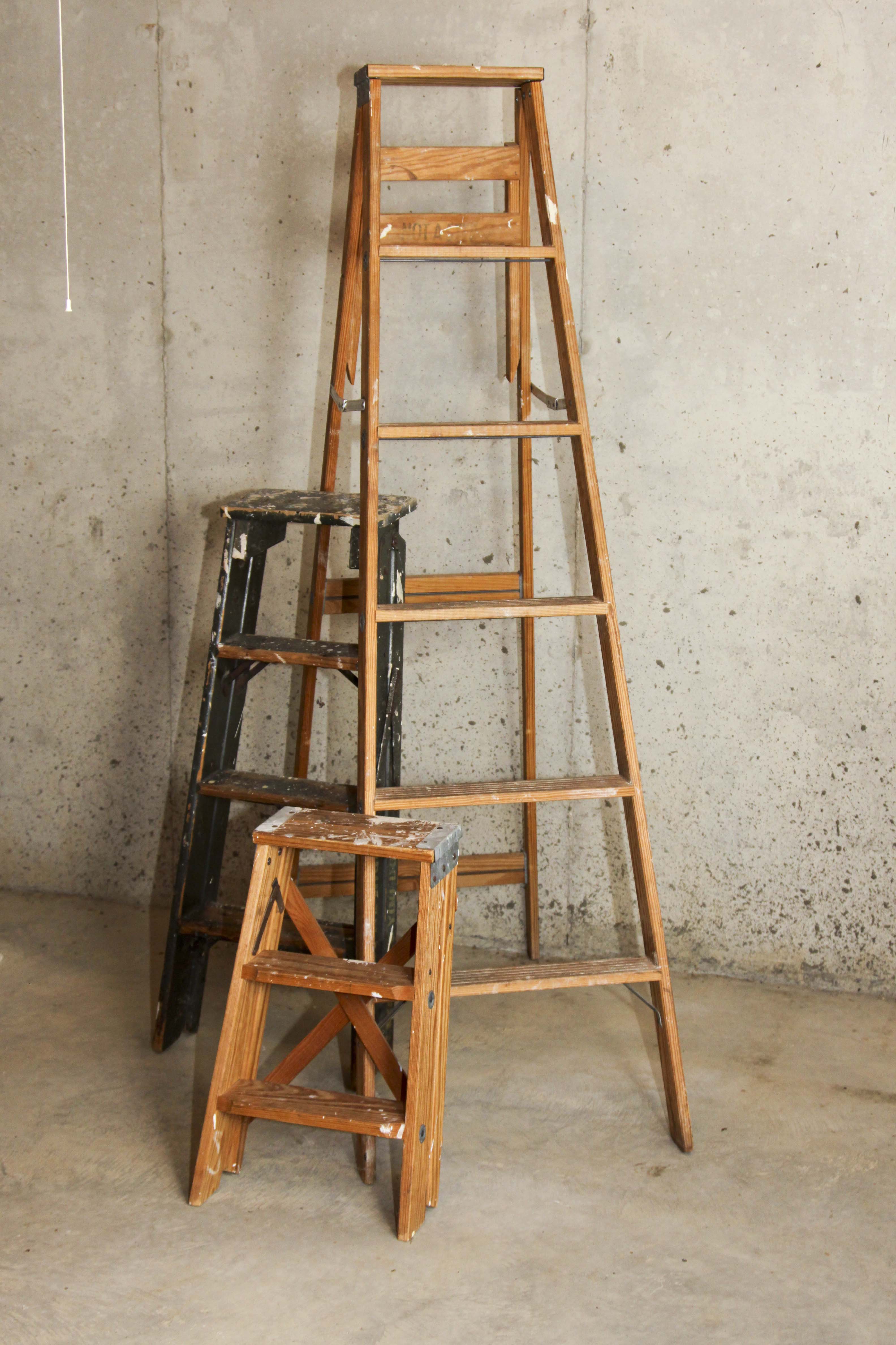 Group of Wooden Ladders