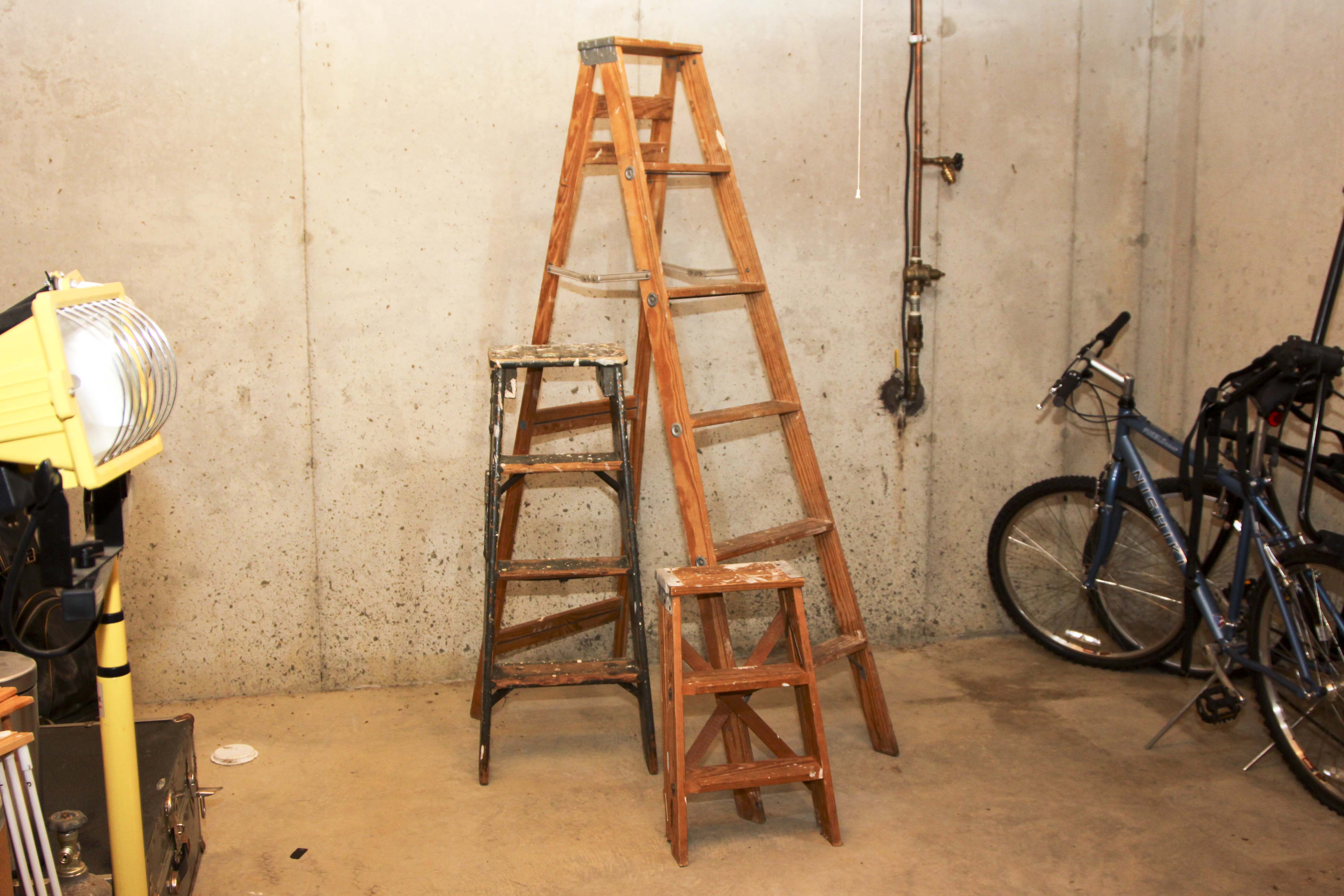 Group of Wooden Ladders