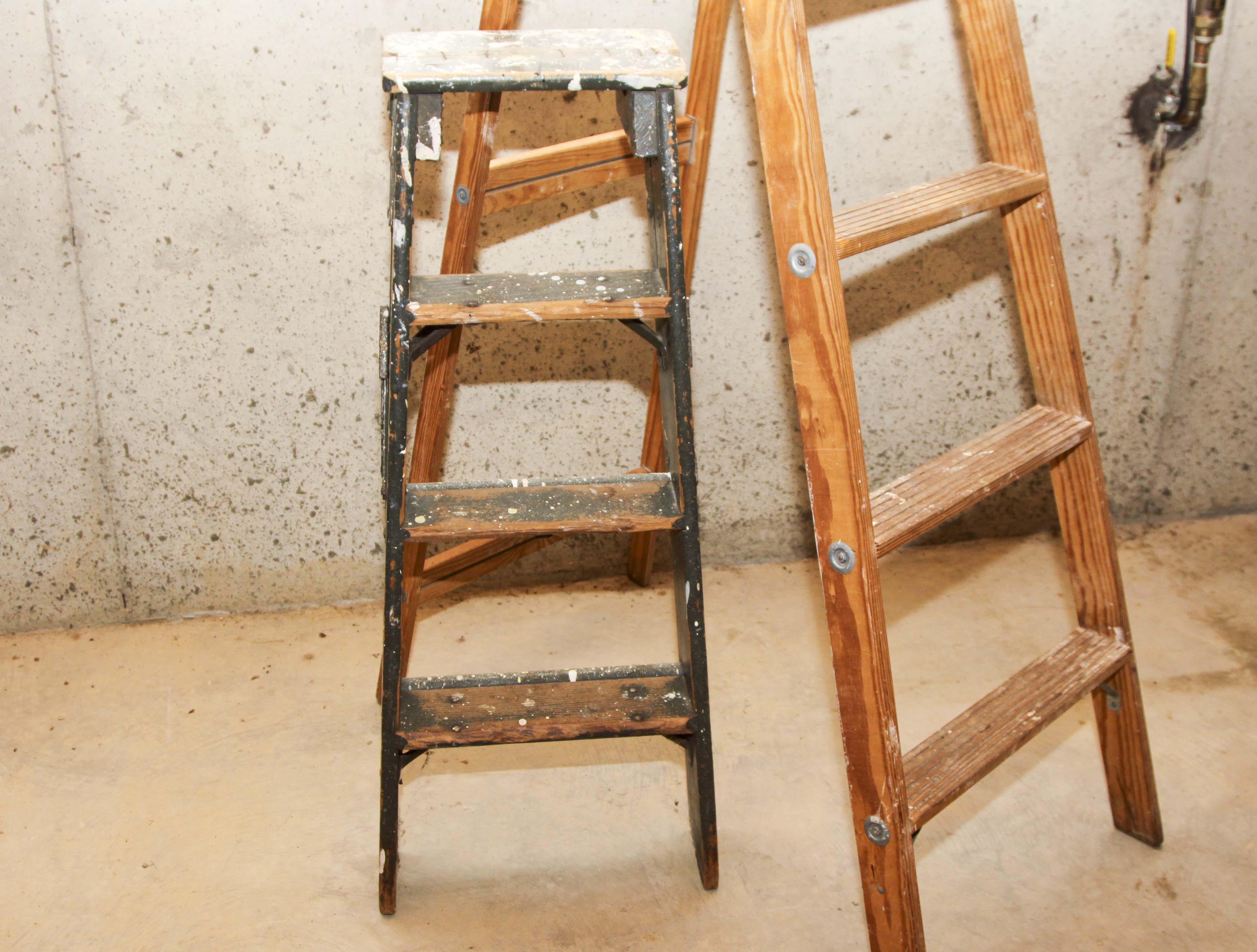 Group of Wooden Ladders