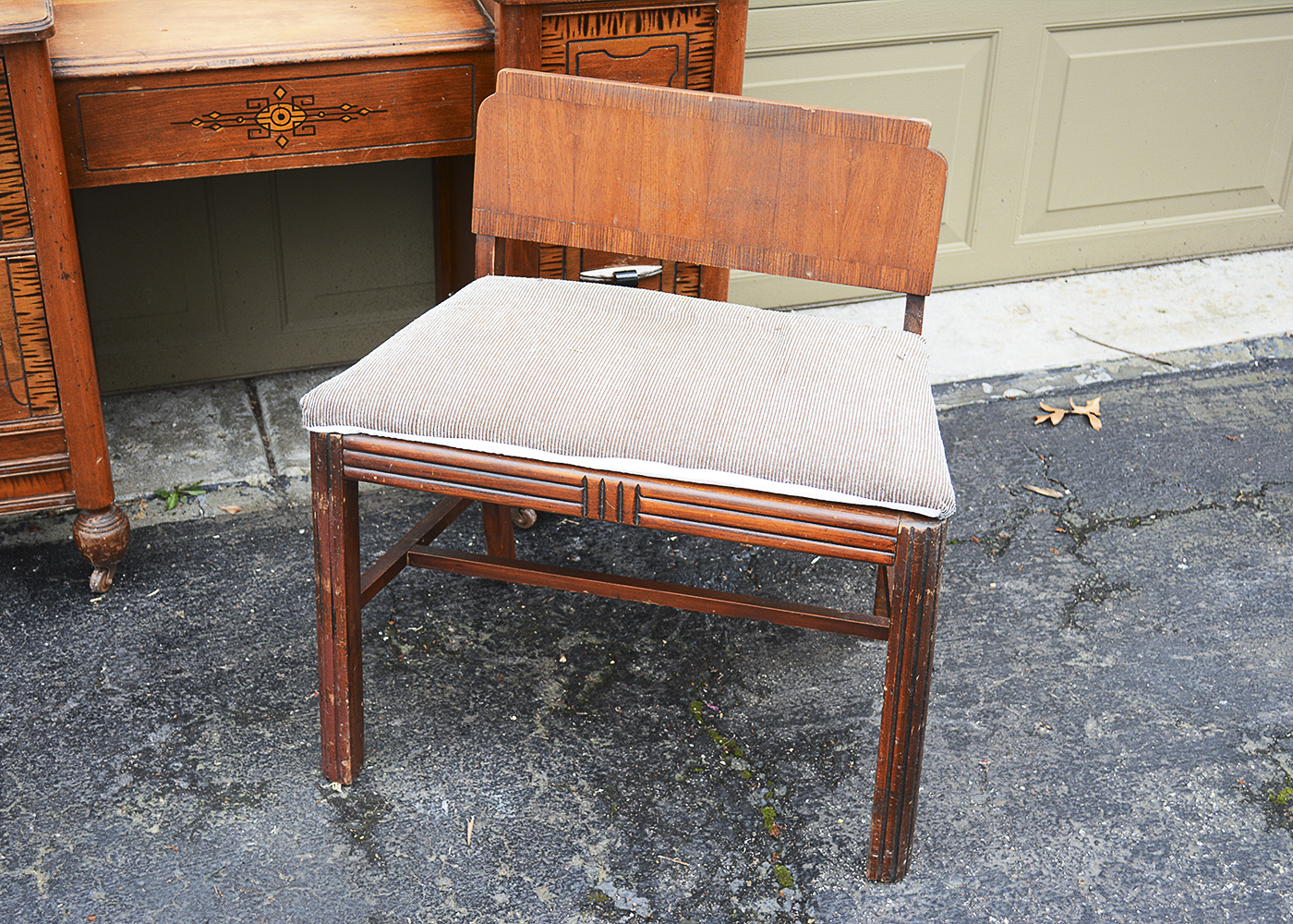 Art Deco Vanity and Stool by Ideal Furniture Co.