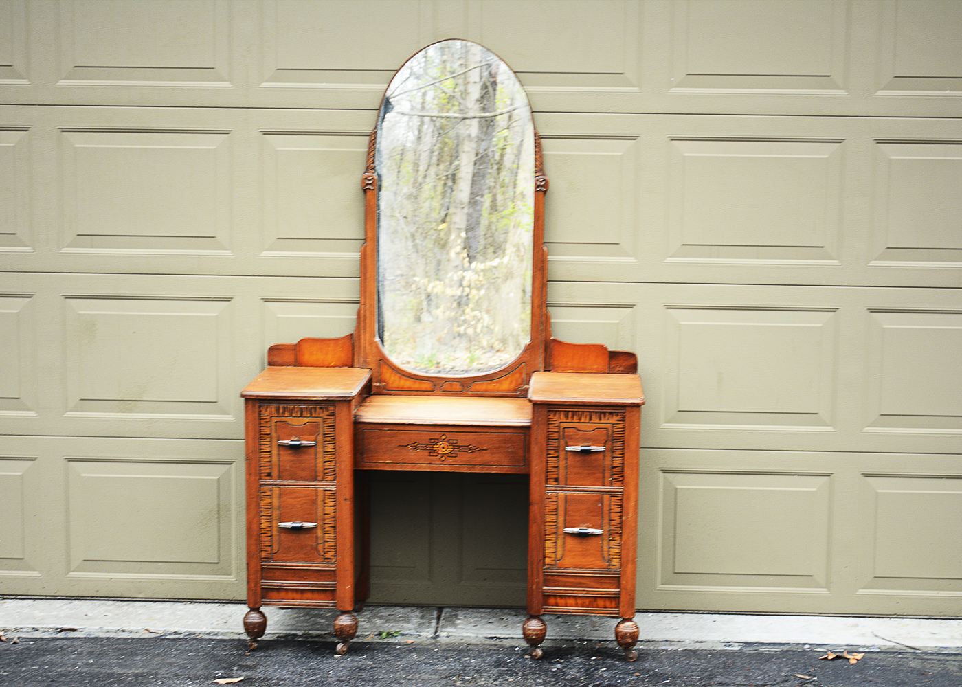 Art Deco Vanity and Stool by Ideal Furniture Co.
