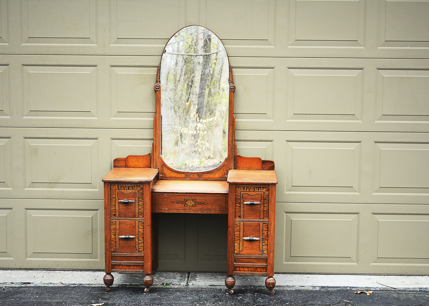 Art Deco Vanity and Stool by Ideal Furniture Co.
