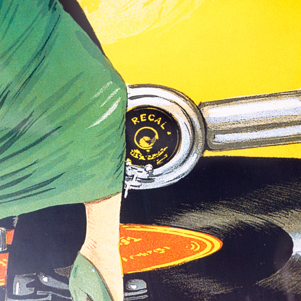 Italian Offset Lithographic Poster for "Grafofoni Columbia"