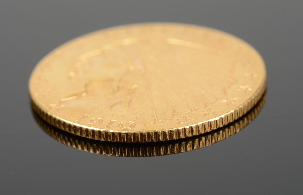 1910 Indian Head Gold $2.50 Quarter Eagle Coin