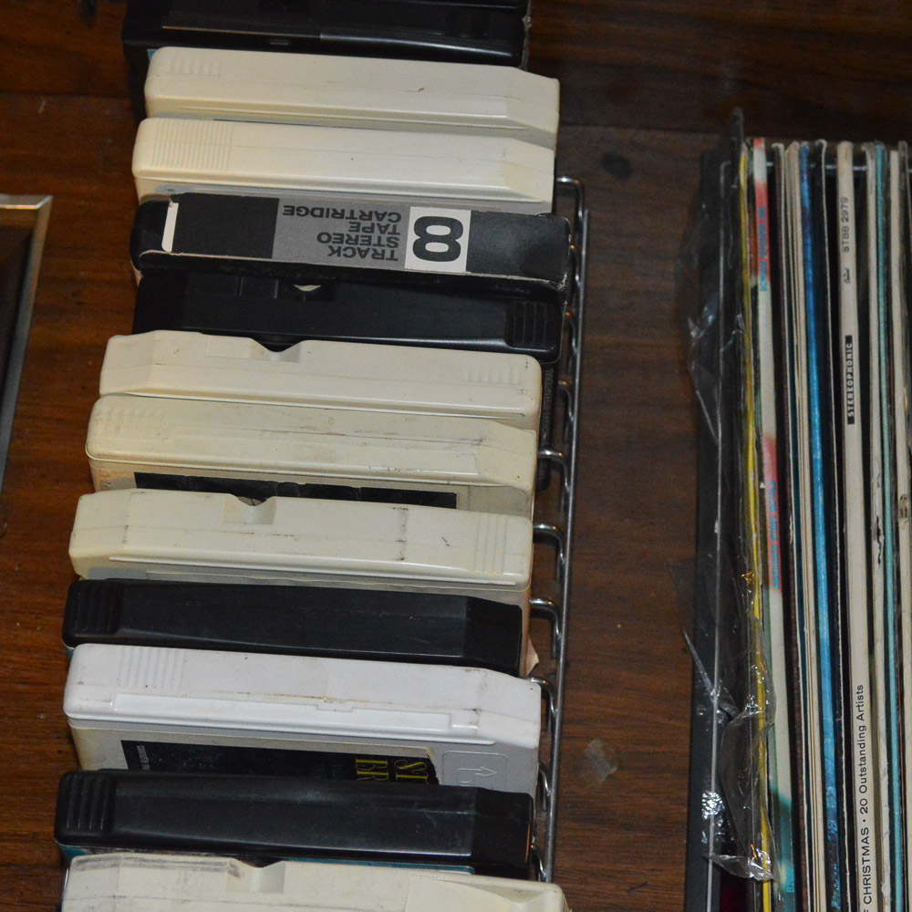 Vintage Capehart Stereo Console, Rock Records and 8-Track Tapes