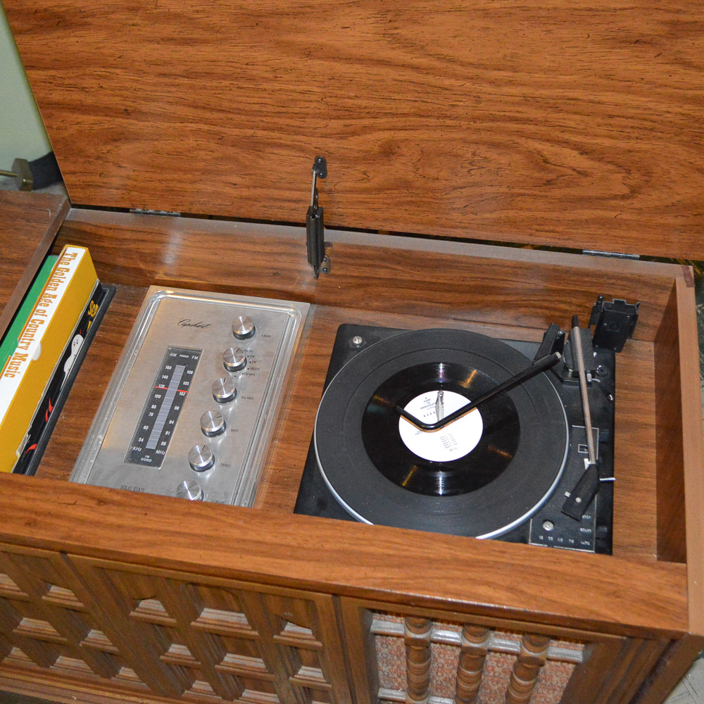 Vintage Capehart Stereo Console, Rock Records and 8-Track Tapes