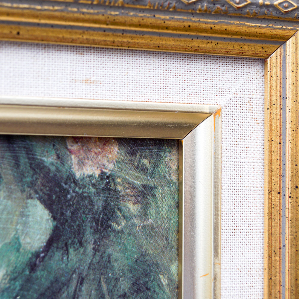 After Childe Hassam Print "Gathering Flowers in a French Garden"