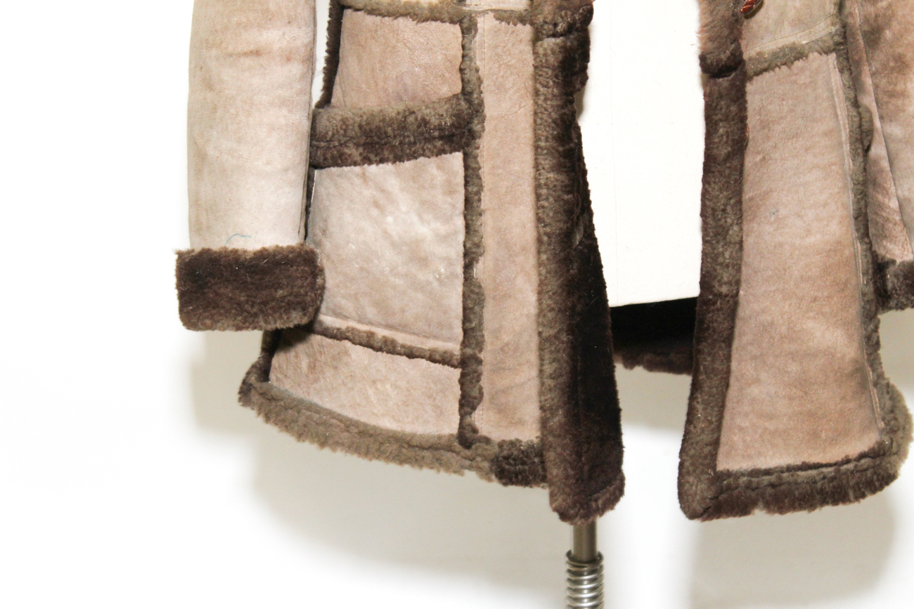 Vintage "The Leather Shop" Shearling And Wool Jacket