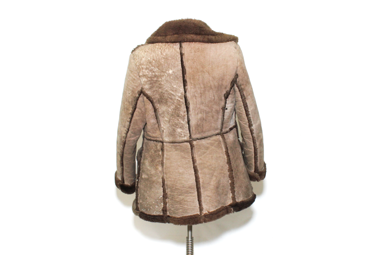 Vintage "The Leather Shop" Shearling And Wool Jacket