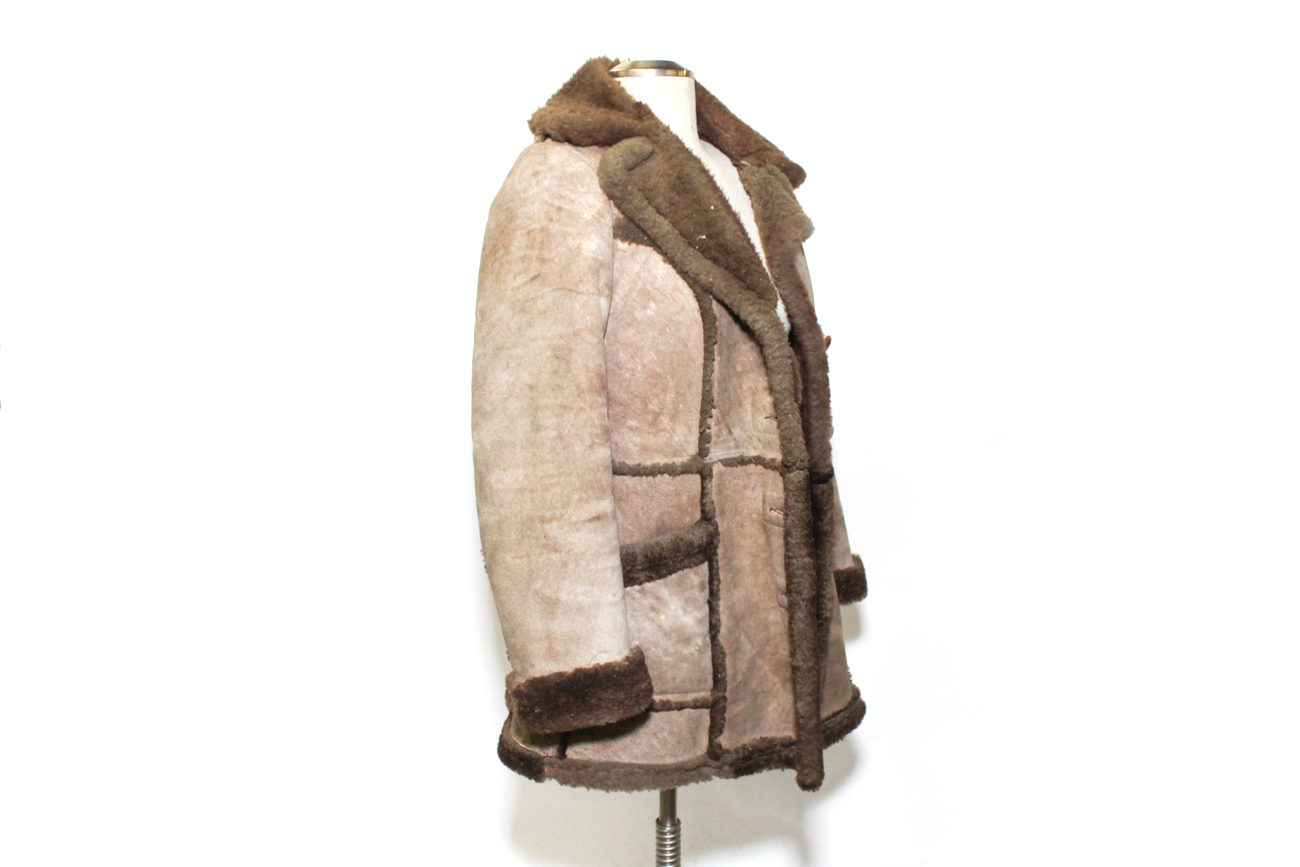 Vintage "The Leather Shop" Shearling And Wool Jacket