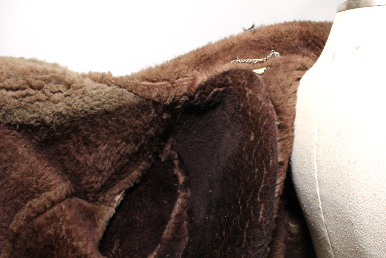 Vintage "The Leather Shop" Shearling And Wool Jacket