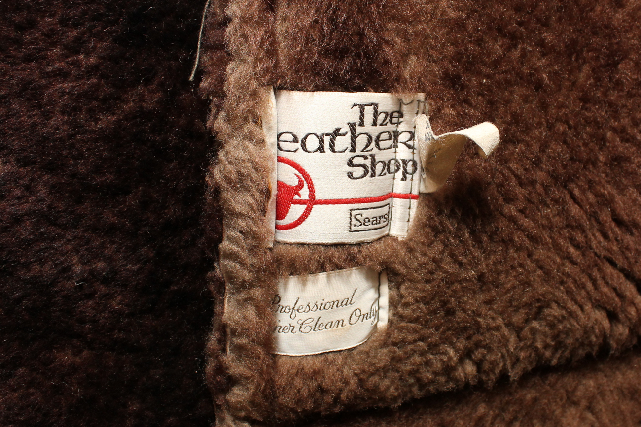 Vintage "The Leather Shop" Shearling And Wool Jacket