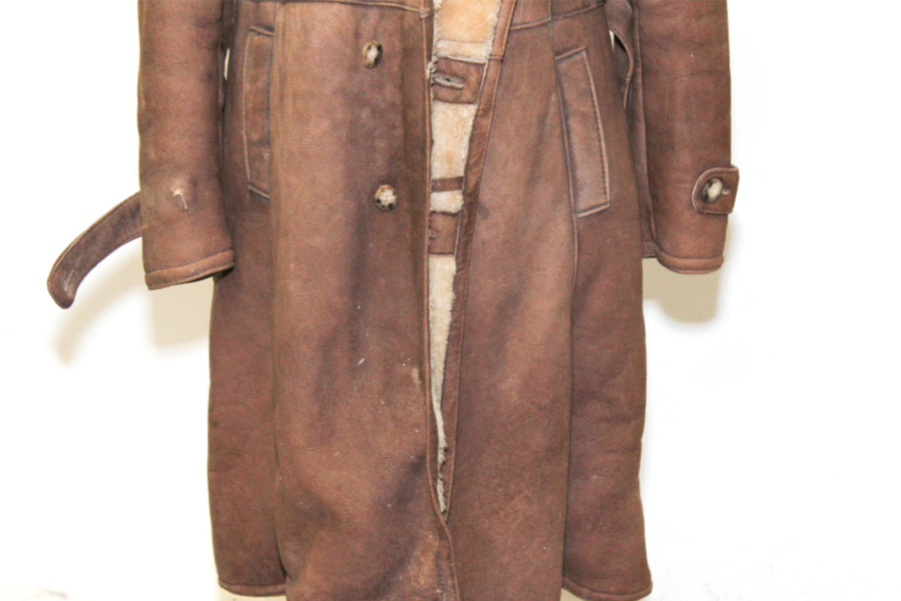 Vintage "Shearling Texas Tanning" Leather And Wool Jacket