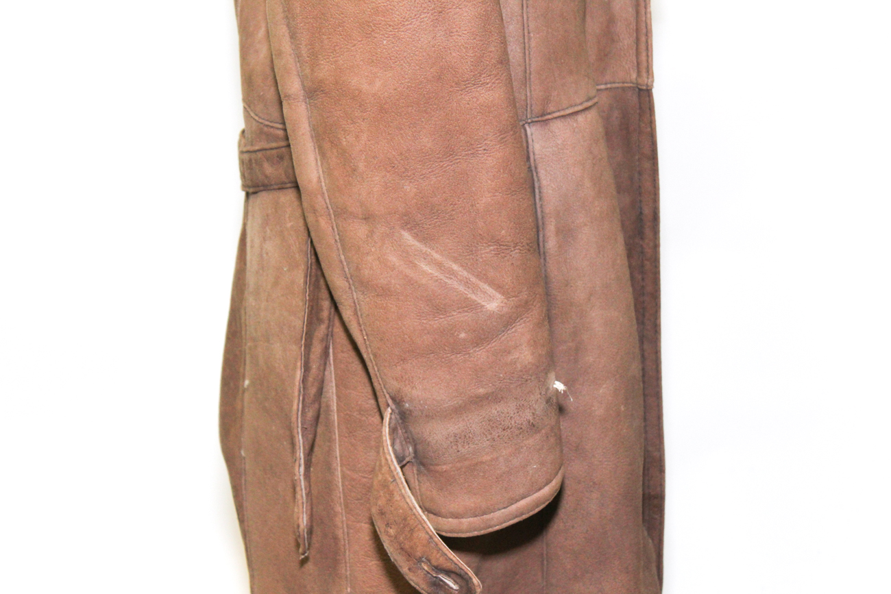 Vintage "Shearling Texas Tanning" Leather And Wool Jacket