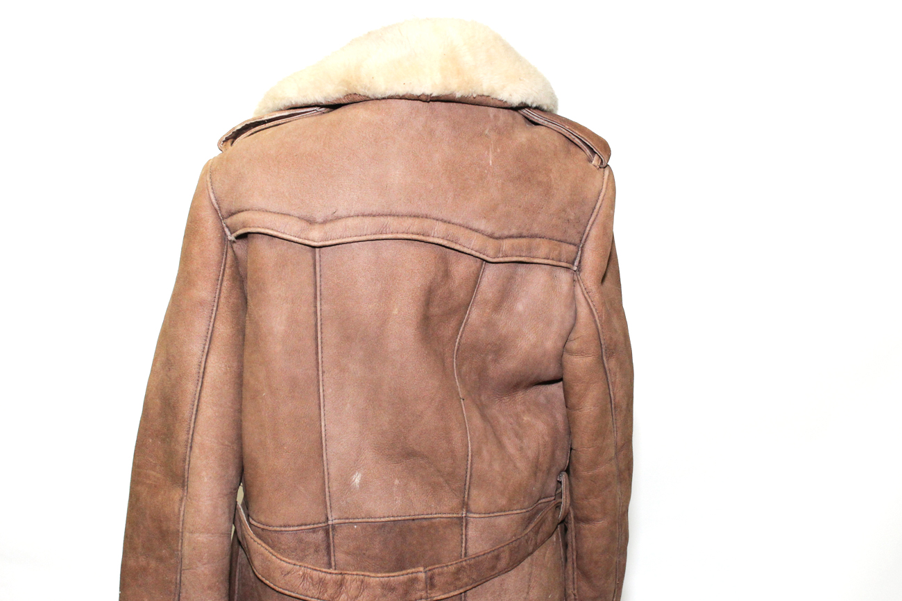 Vintage "Shearling Texas Tanning" Leather And Wool Jacket