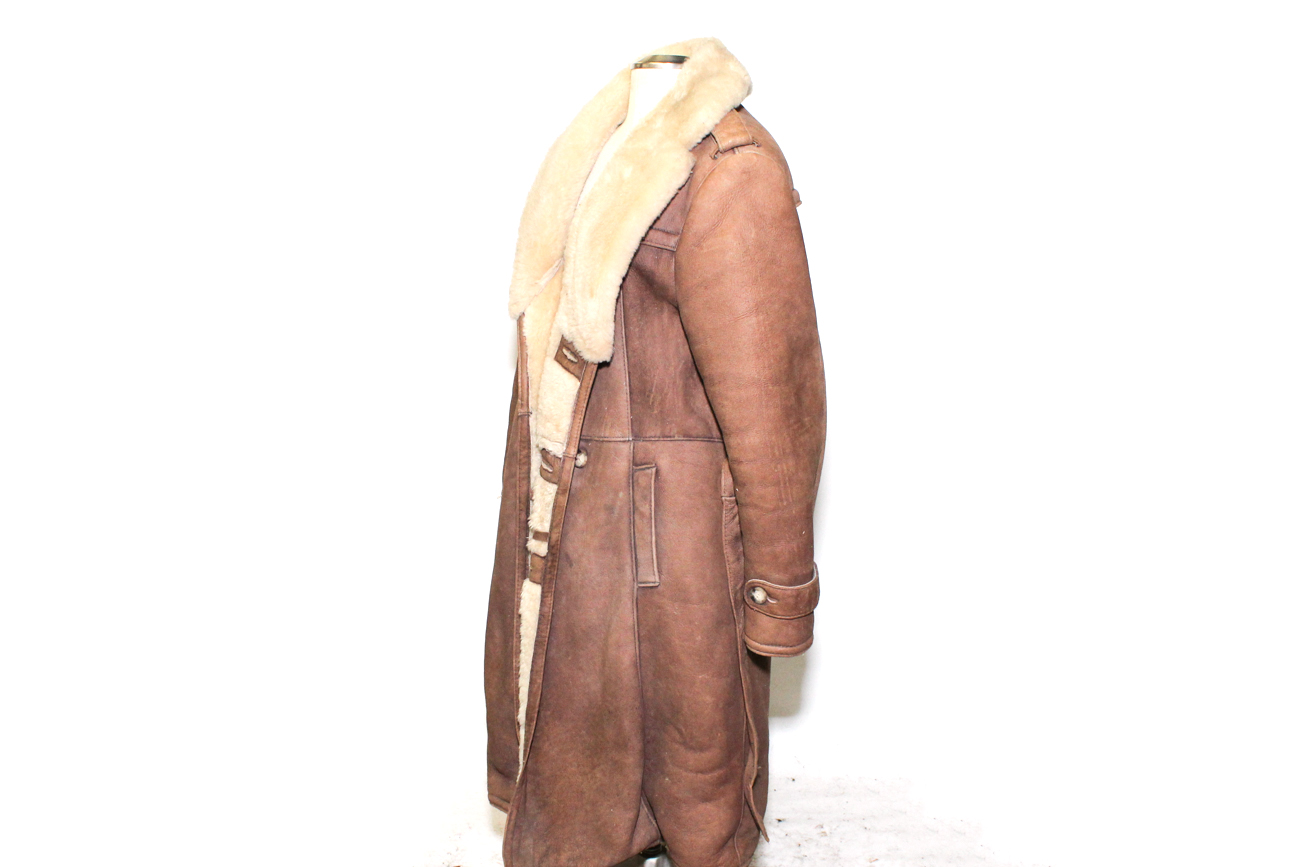 Vintage "Shearling Texas Tanning" Leather And Wool Jacket